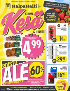 Halpa Halli-mainoslehti voimassa 15/07/2026 alkaen