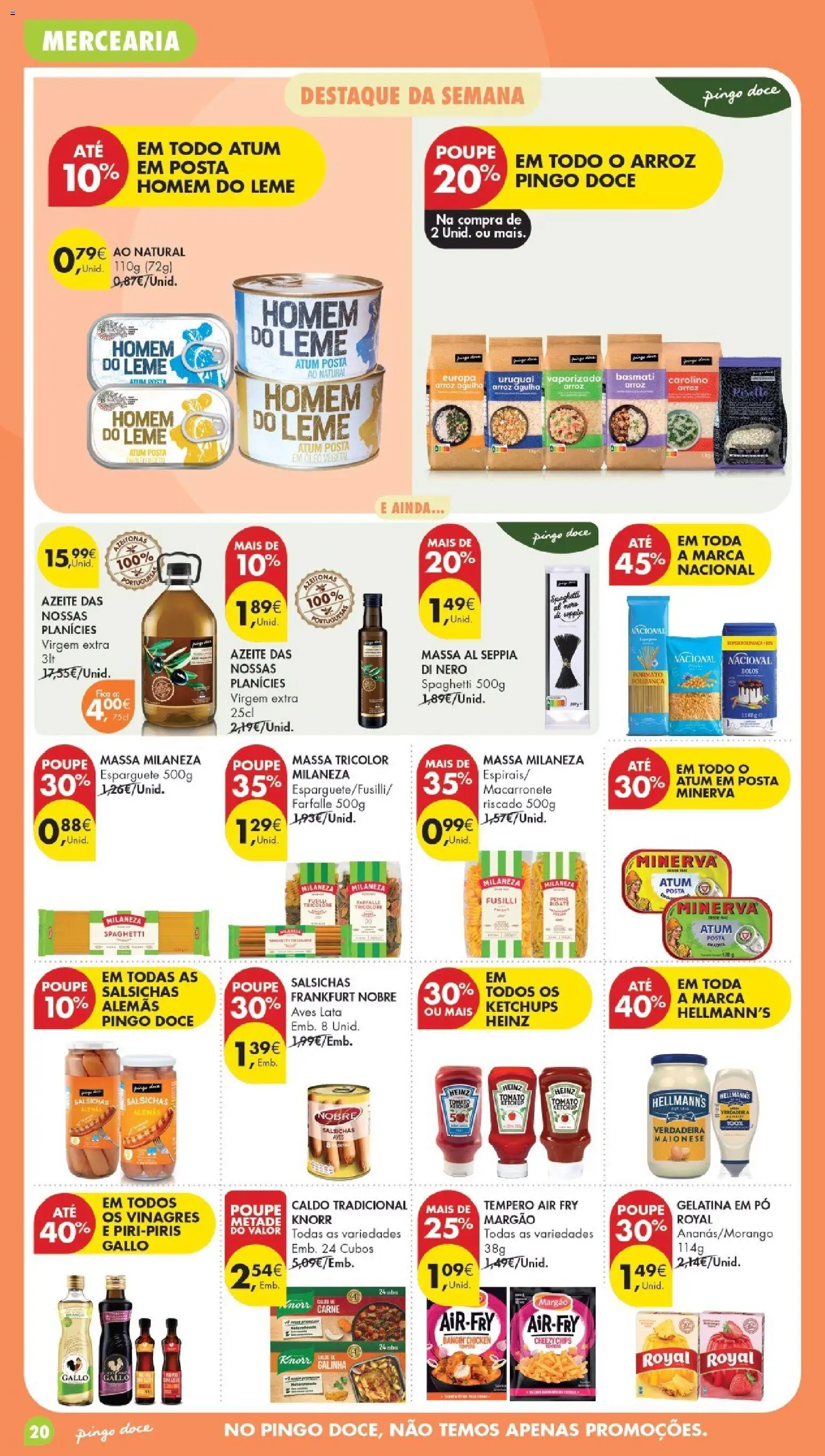 Pingo Doce Poupe Esta Semana Madeira │ válido de 21/07/2026 | Página: 20 | Produtos: Atum, Esparguete, Milaneza, Massa milaneza