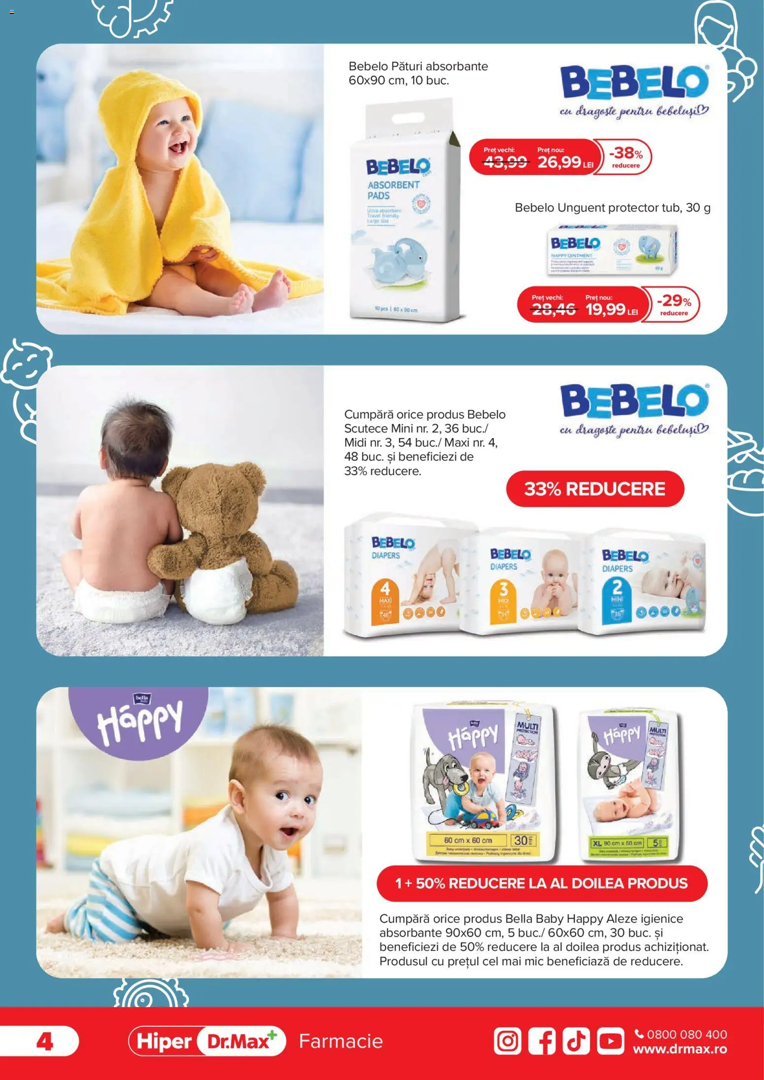 Noul catalog Dr.Max – valabil de la 01.04.2026 | Pagină: 4 | Produse: Absorbante, Scutece