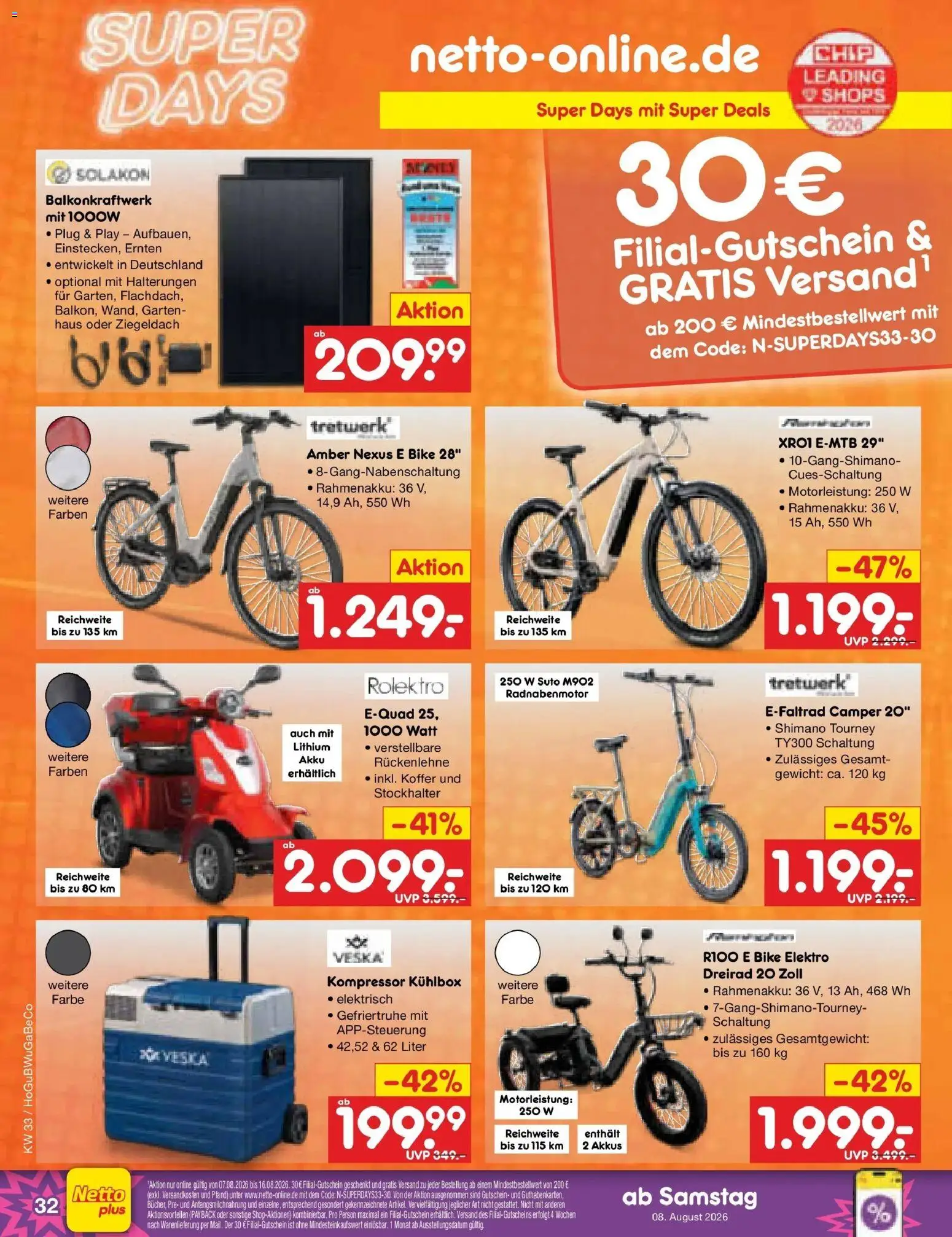 Netto Marken-Discount Prospekt – gültig ab 10.08.2026 | Seite: 46 | Produkte: Gewicht, Gefriertruhe, Koffer