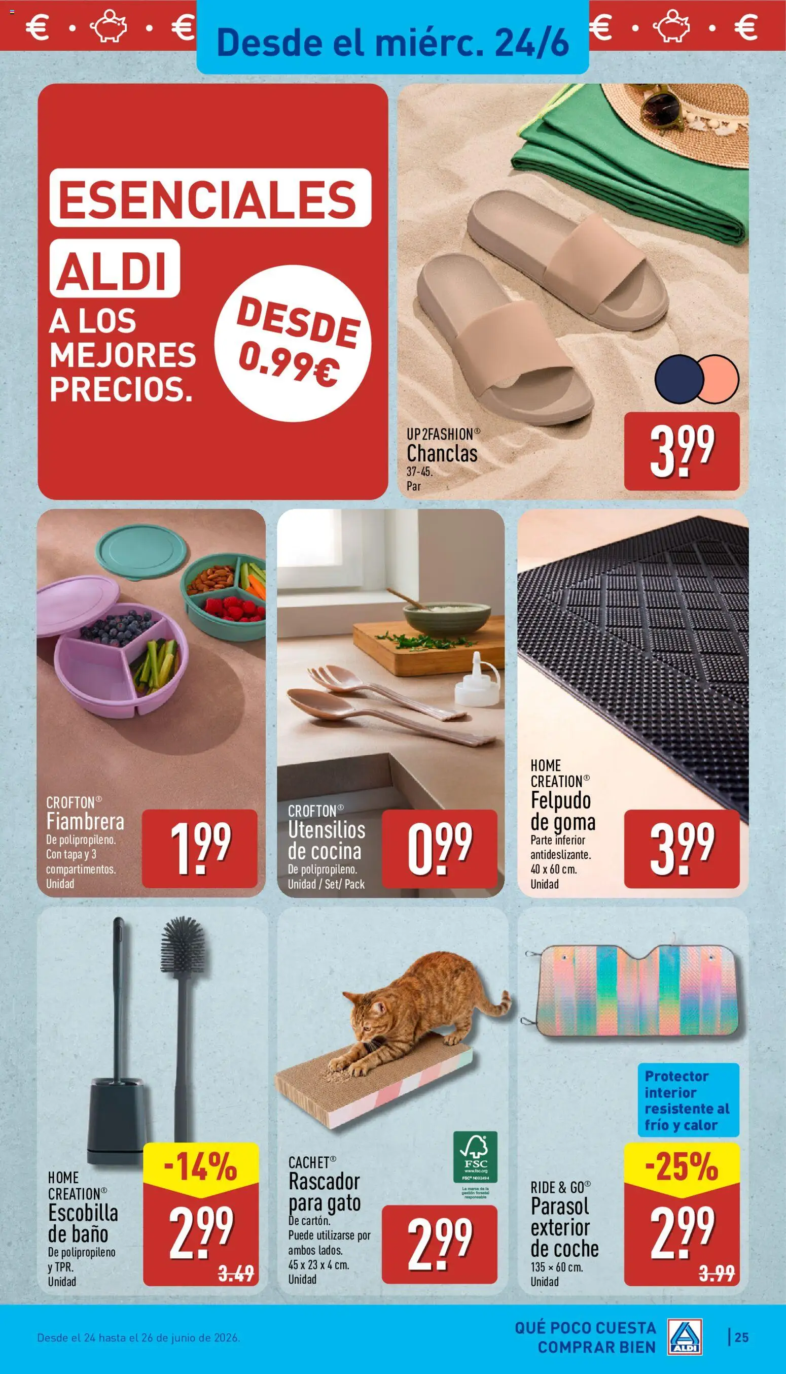 Aldi folleto Canarias │ válido desde el 22.06.2026 | Página: 25 | Productos: Fiambrera, Cocina, Baño, Felpudo