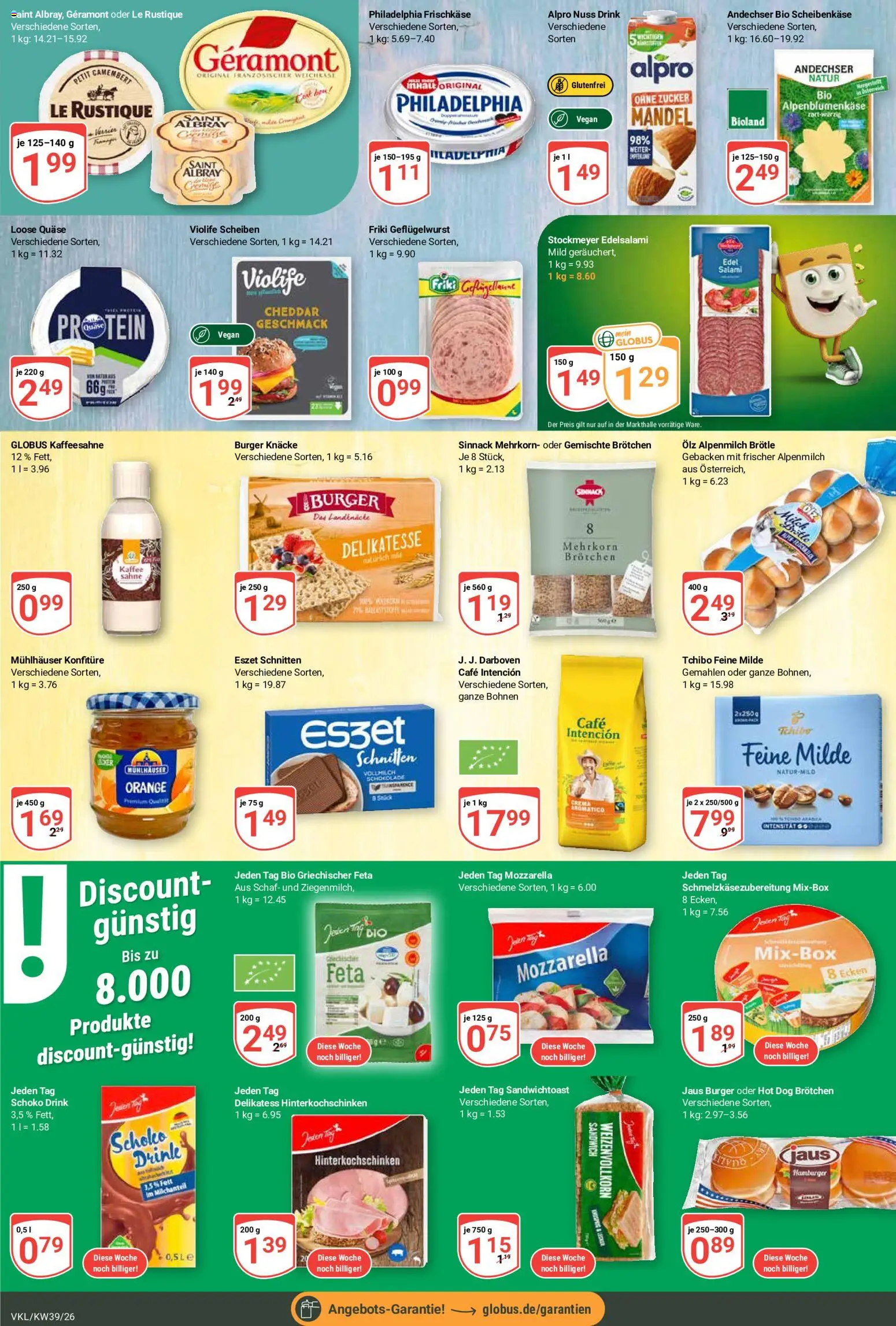 Globus Prospekt Völklingen – gültig ab 21.09.2026 | Seite: 14 | Produkte: Geramont, Camembert, Sahne, Frischkase