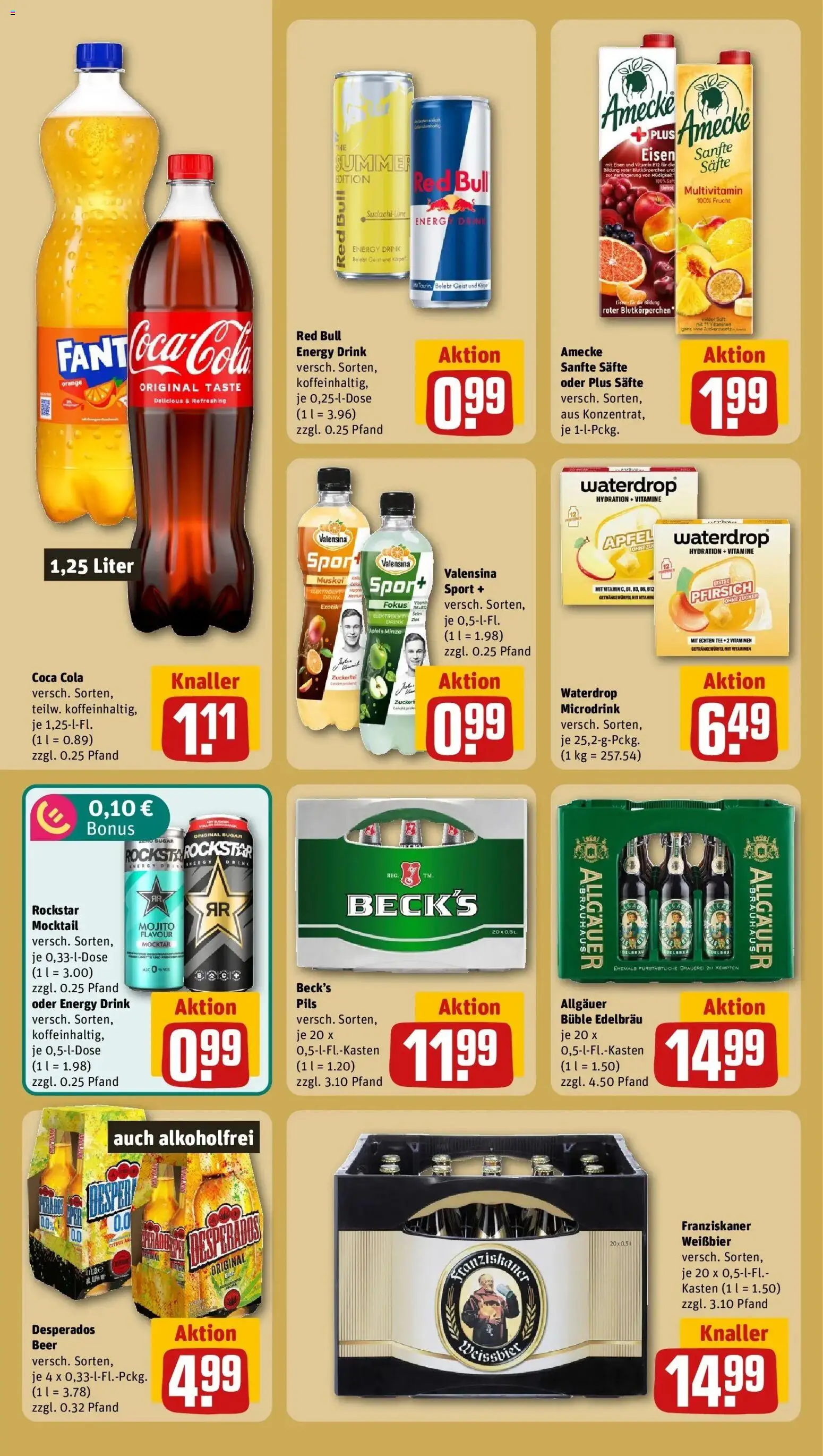 REWE Prospekt ab 03.08.2026 zum Blättern » Angebote | Seite: 18 | Produkte: Cola, Energy, Zucker, Desperados