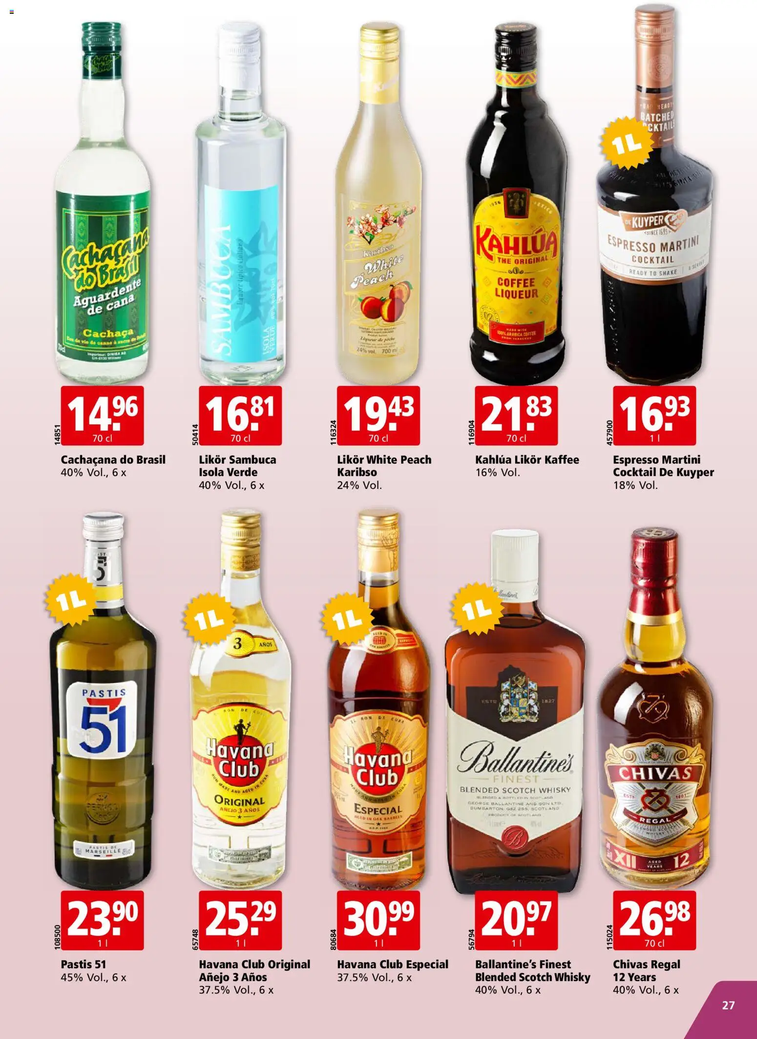 Aligro aktionen – gültig ab 27.07.2026 | Seite: 27 | Produkte: Regal, Likör, Kaffee