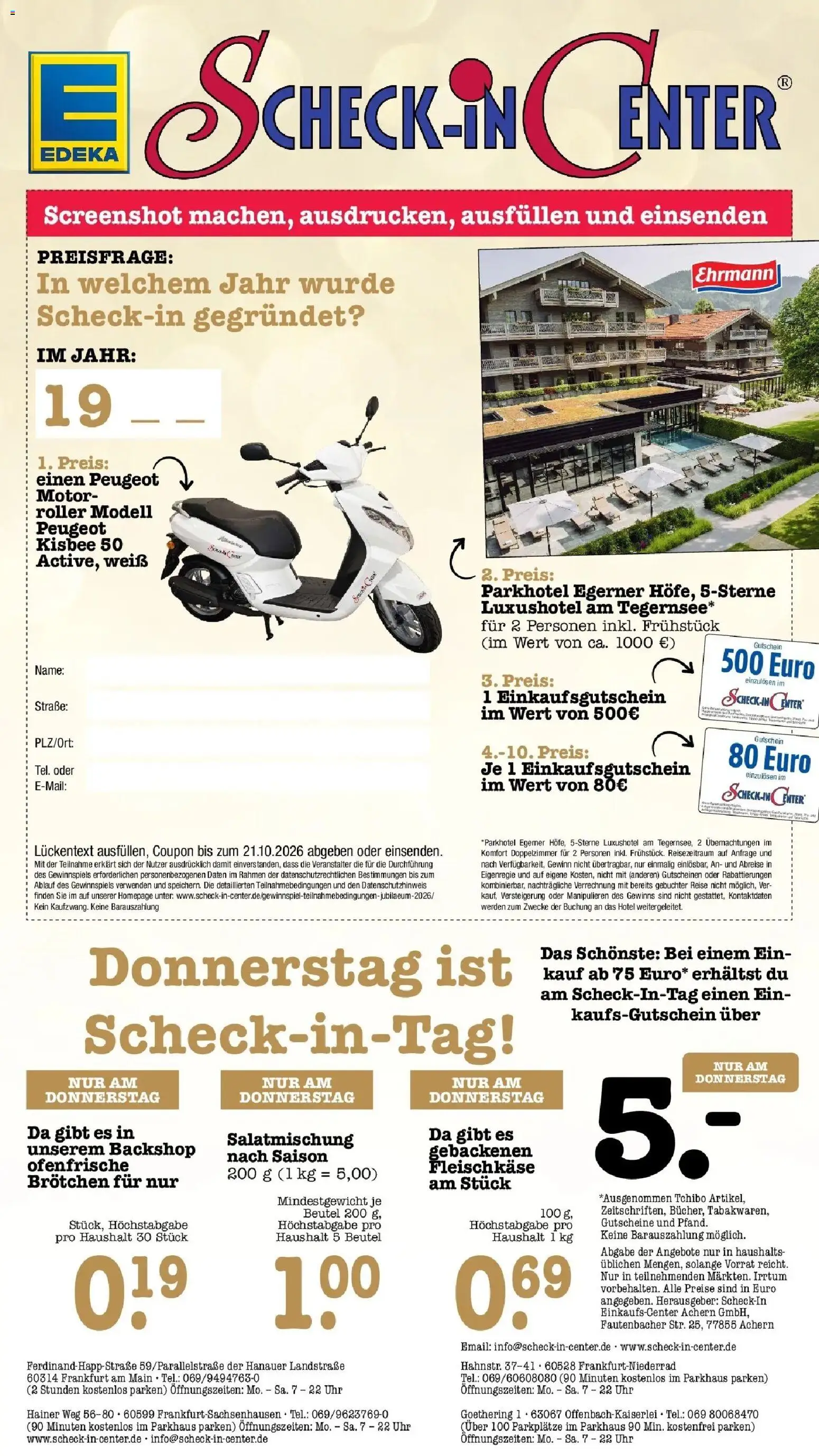 E center Prospekt Frankfurt-Sachsenhausen (ab 14.09.2026) zum Blättern | Seite: 69 | Produkte: Ofenfrische, Uhr