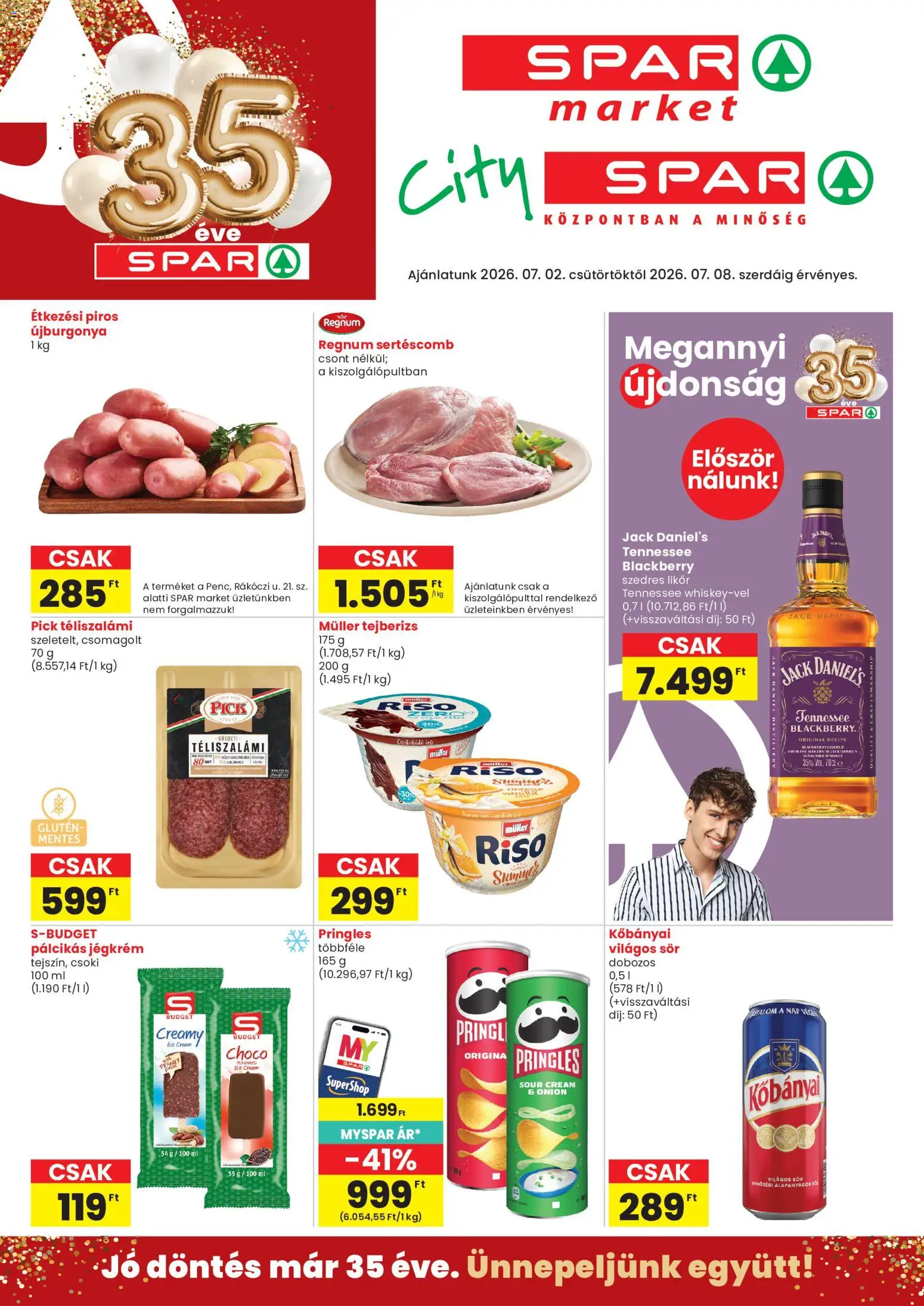 Spar akciós ujság - amely érvényes a következő dátumtól: 2026.07.02. | Oldal: 1