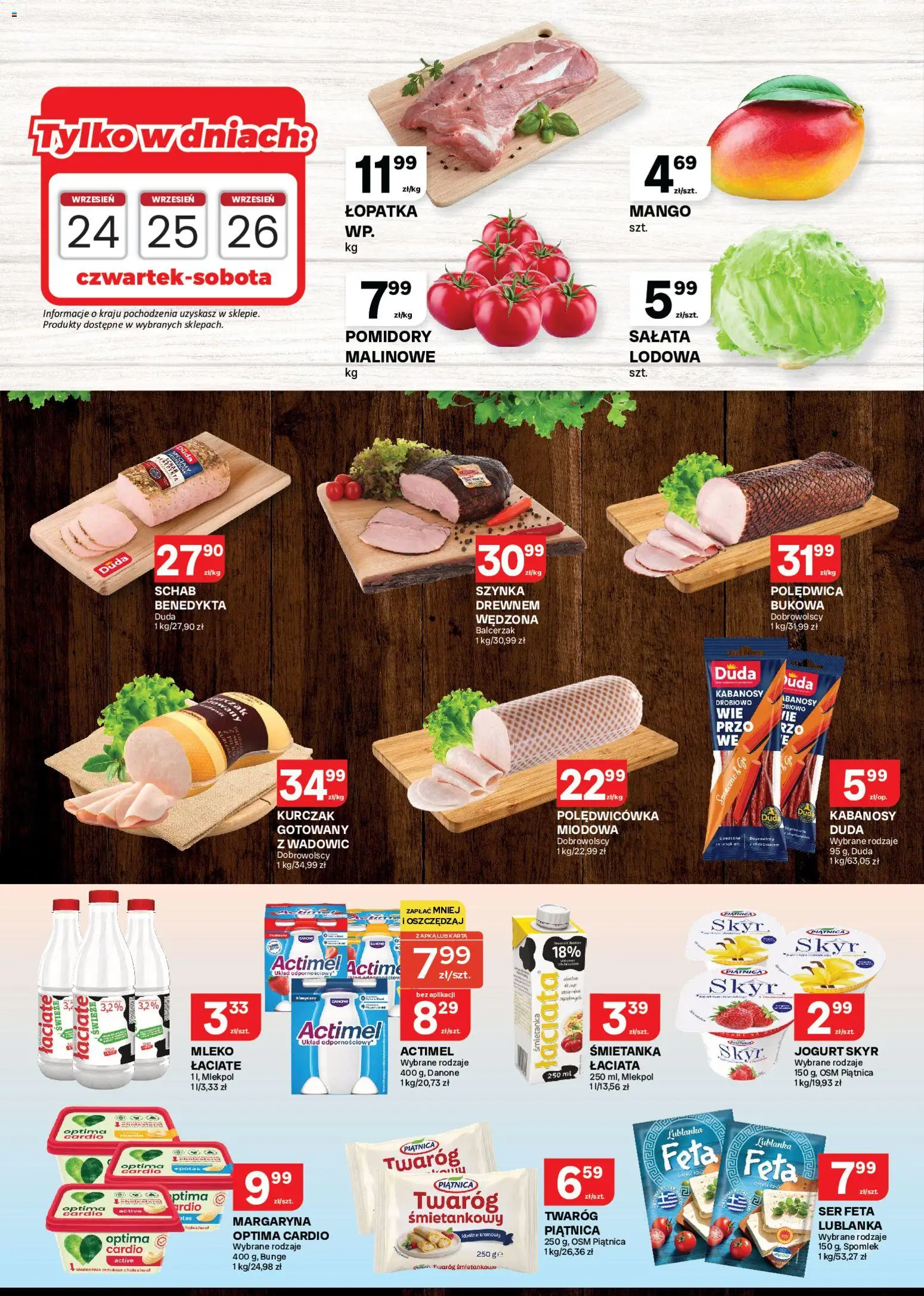 Chorten gazetka od 24.09.2026 | Strona: 2 | Produkty: Jogurt Skyr, Szynka, Mleko, Twaróg