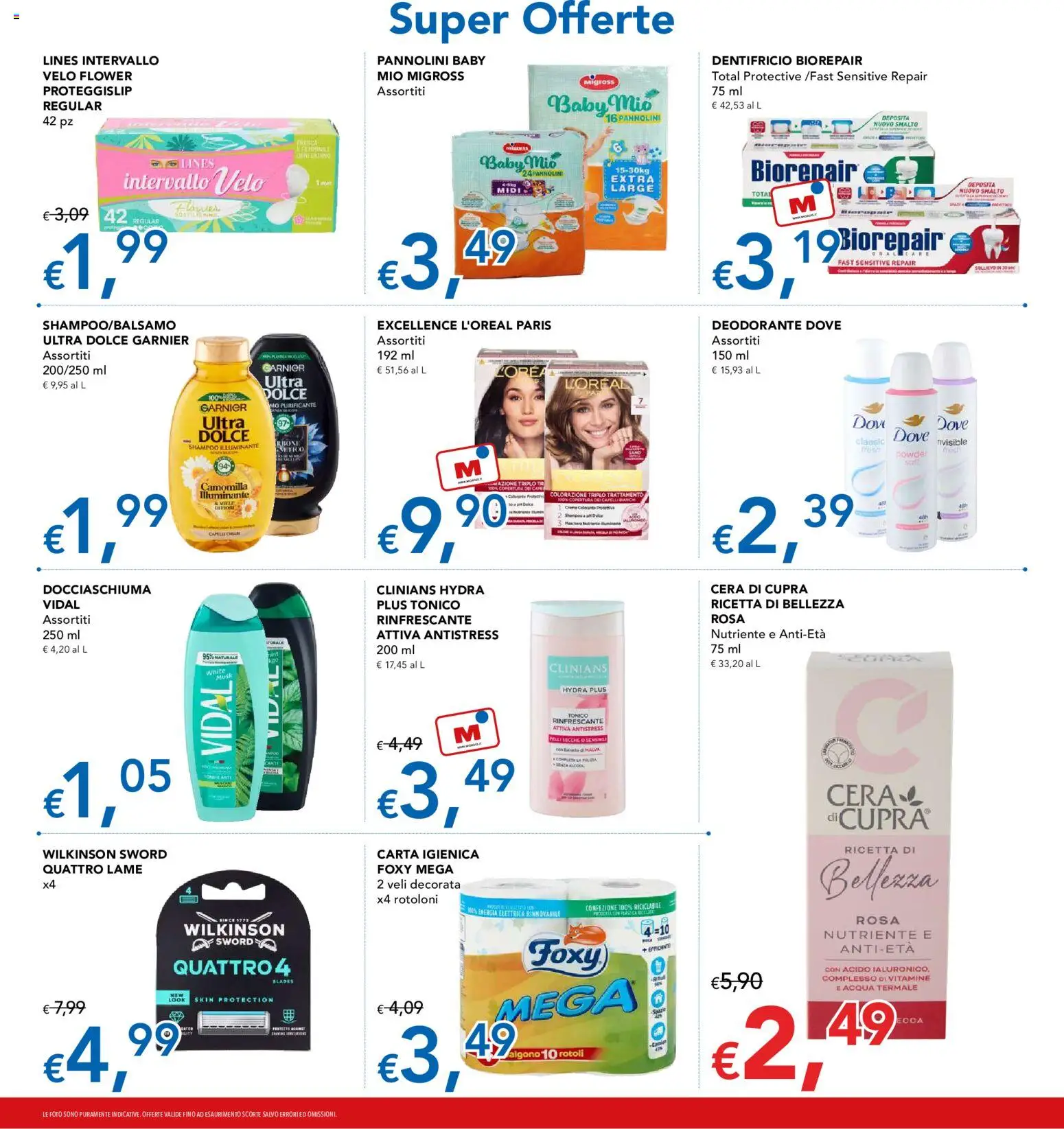 Volantino Migross del 24/09/2026 | Pagina: 14 | Prodotti: Illuminante, Shampoo, Pannolini, Dentifricio