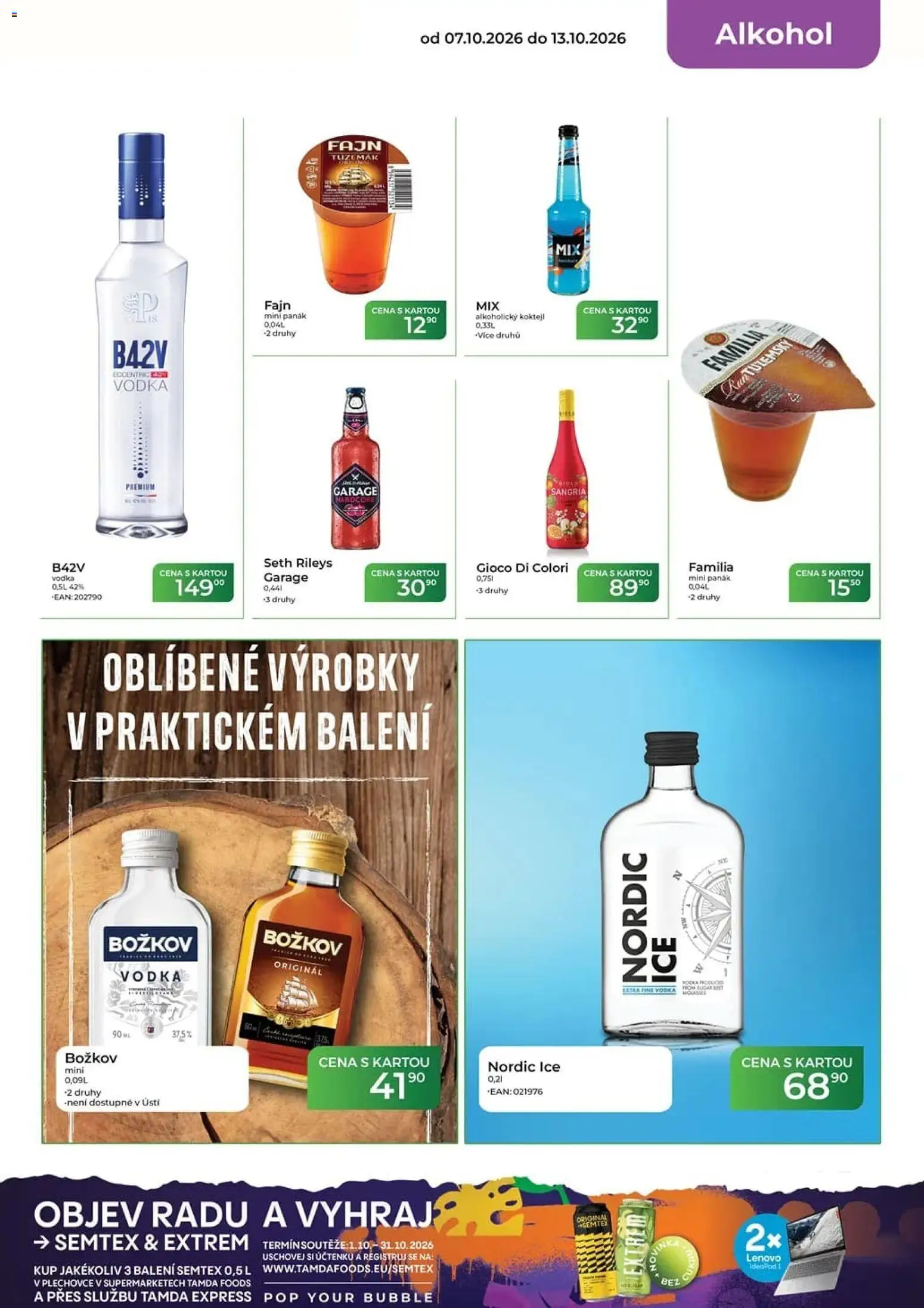 Tamda Foods leták od 07.10.2026 | Strana: 15 | Produkty: Sangria, Semtex, Božkov, Alkohol