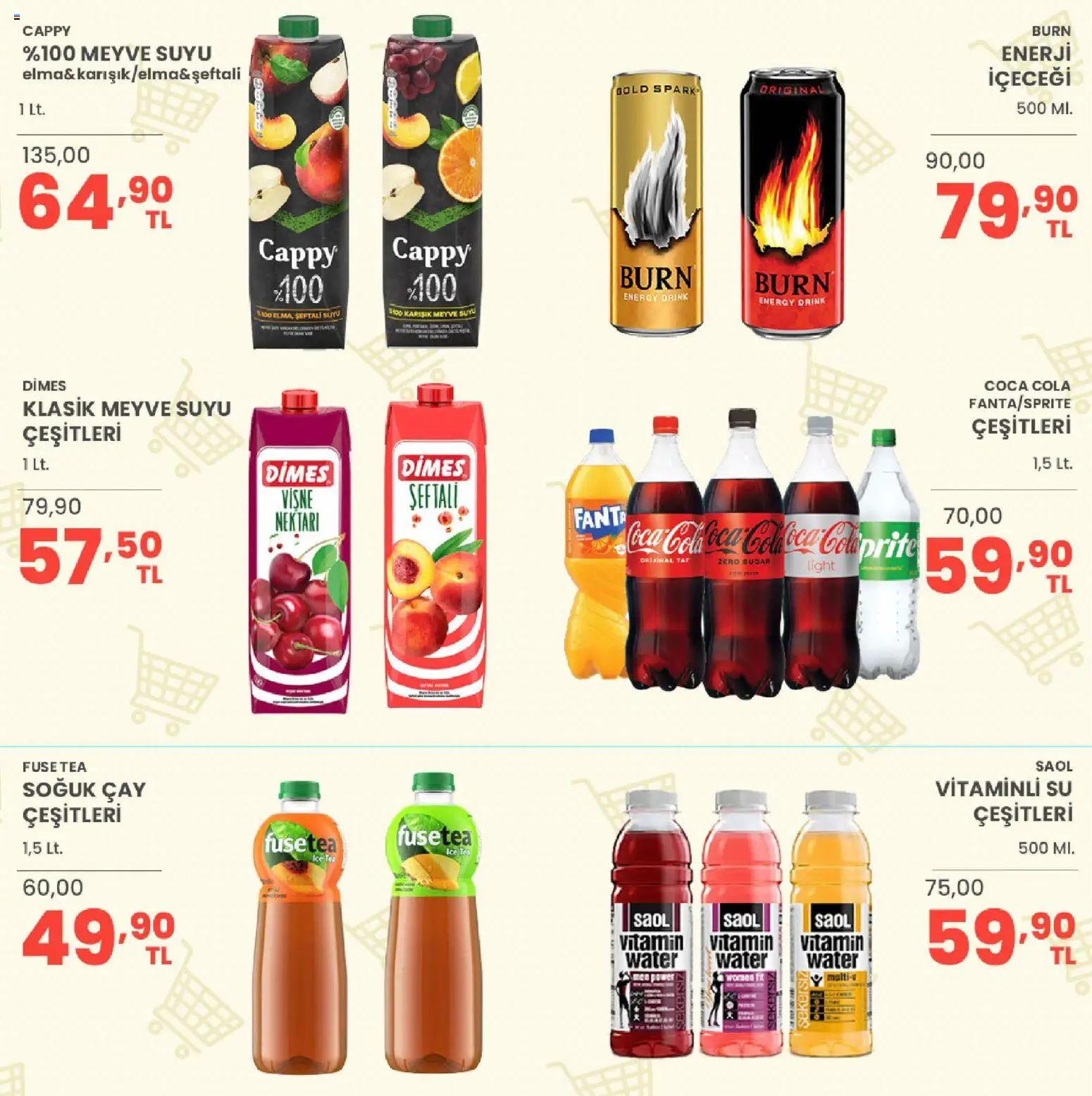 Sarıyer Katalog - 07 Ağustos 2026 tarihinden itibaren geçerlidir | Sayfa: 29 | Ürünler: Meyve suyu, Şeftali, Soğuk çay, Fanta