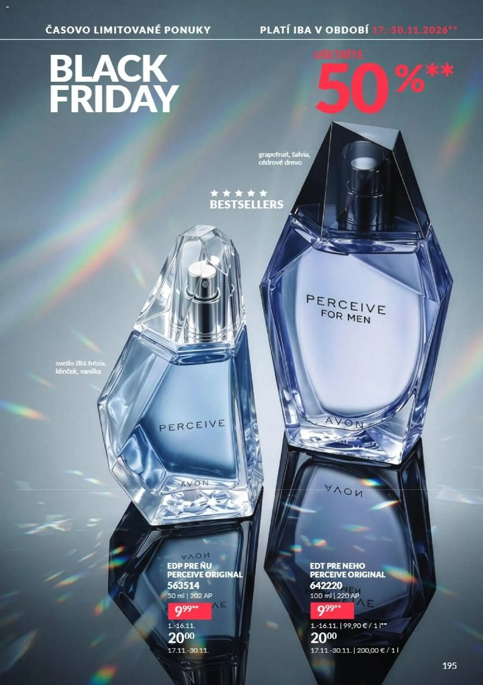 Nové Avon akcie – leták je platný od 01.11.2026 | Strana: 195 | Produkty: Svetlo, Vanilka