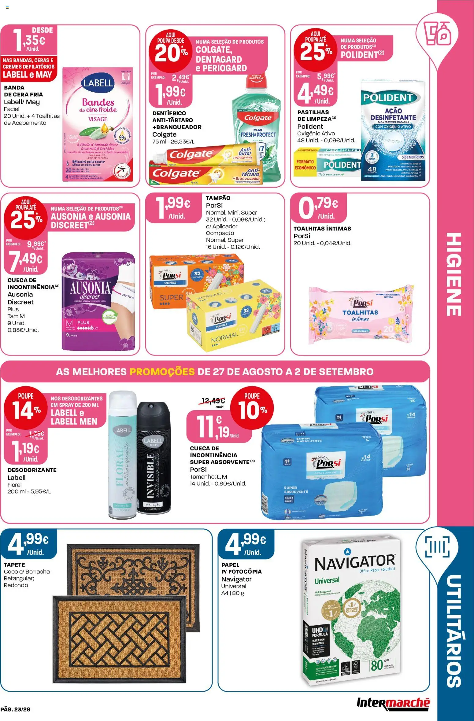 Intermarché Folheto Contact │ válido de 27/08/2026 | Página: 23 | Produtos: Antitranspirante, Cera, Tapete, Doces