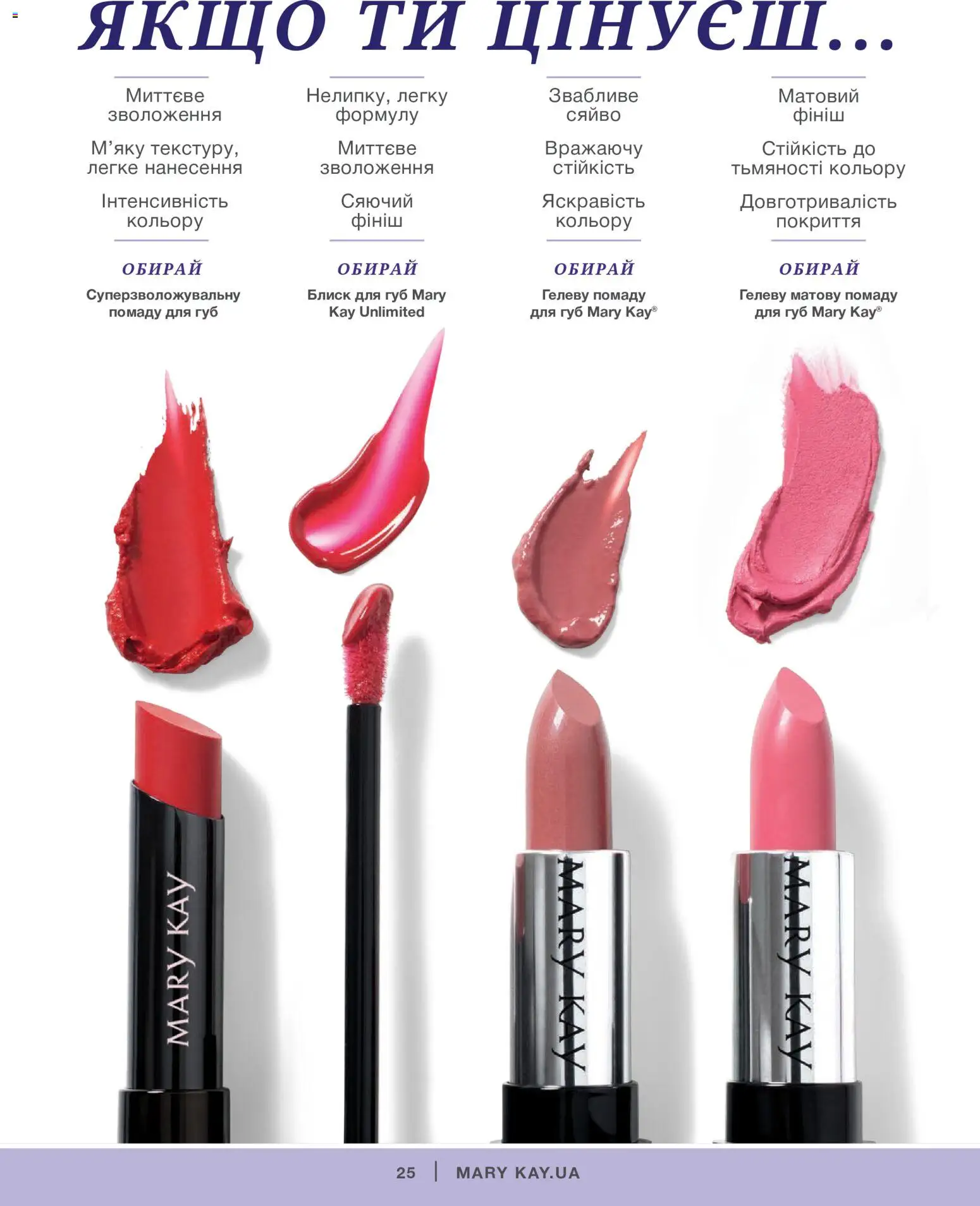 Mary Kay Kаталог - дійснийкції з 04.01.2022 | Сторінка: 31 | Товари: Блиск для губ