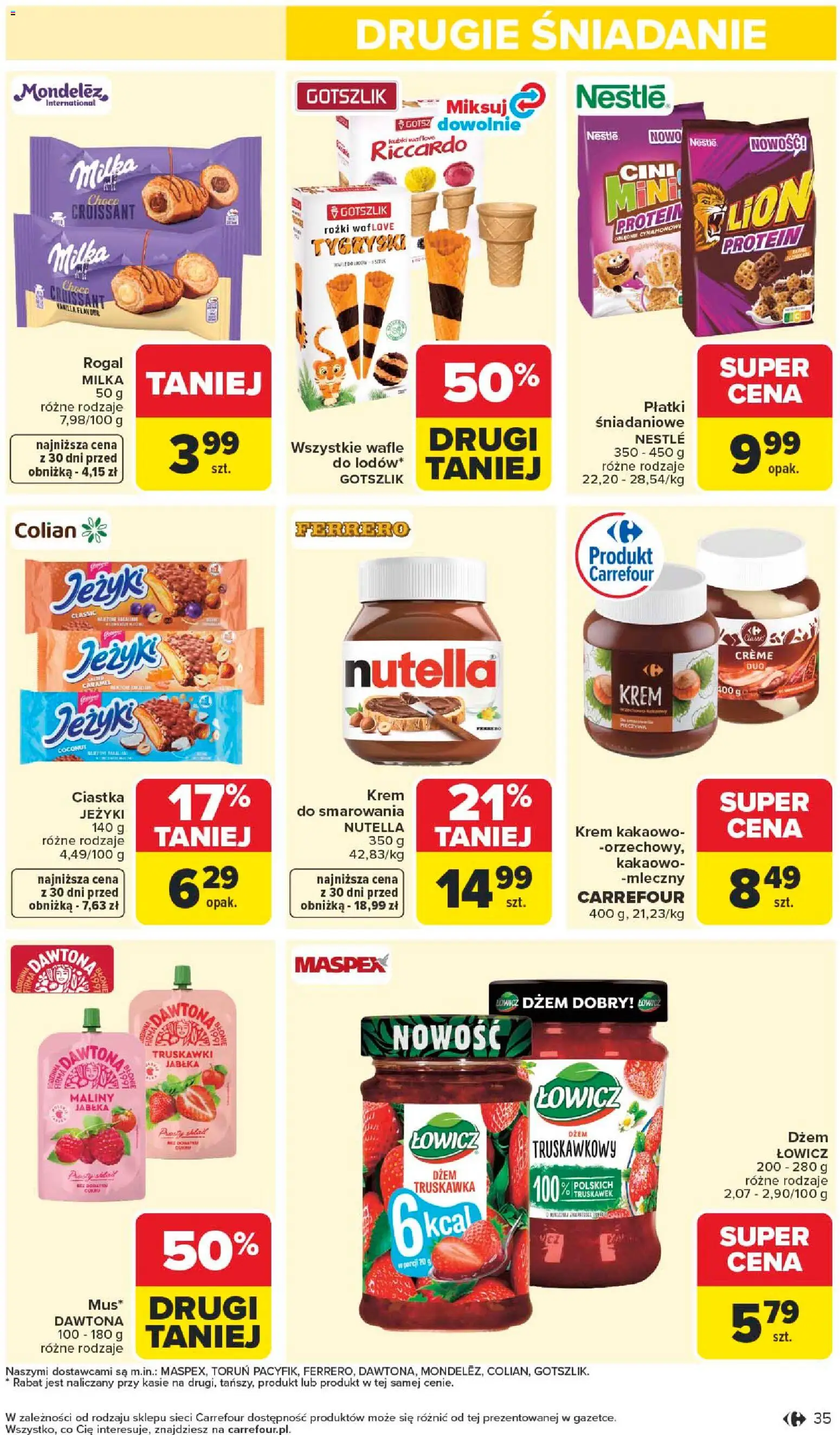Carrefour gazetka od 25.05.2026 | Strona: 37 | Produkty: Maliny, Nutella, Truskawki, Ciastka