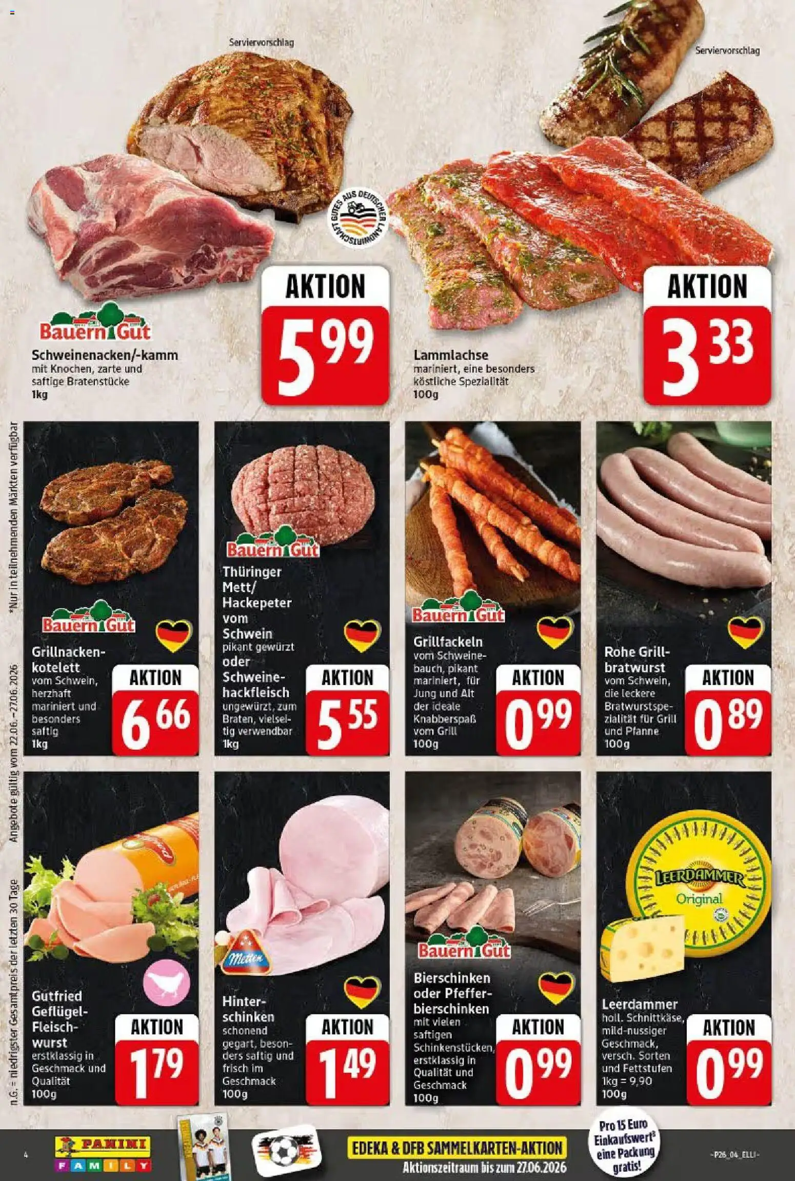 Elli Markt Prospekt Langenberg – gültig ab 22.06.2026 | Seite: 4 | Produkte: Grill, Bratwurst, Pfeffer, Schinken