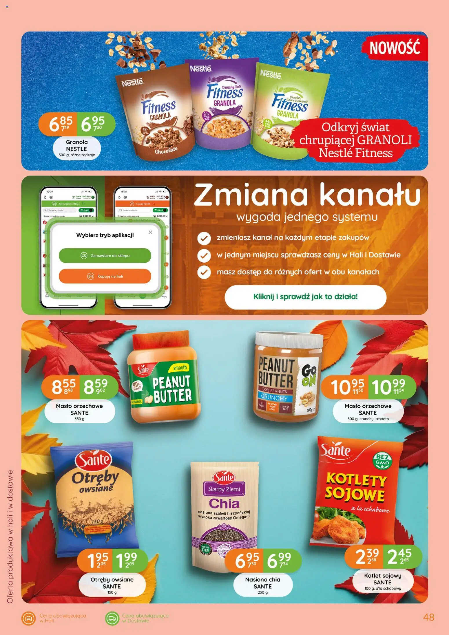Eurocash gazetka od 15.10.2026 | Strona: 48 | Produkty: Kotlet, Granola, Masło, Otręby owsiane