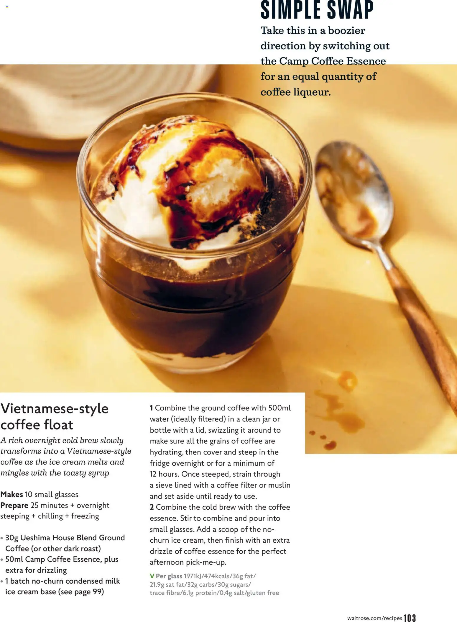 {H1} | Page: 103 | Products: Milk, Coffee, Cream, Water