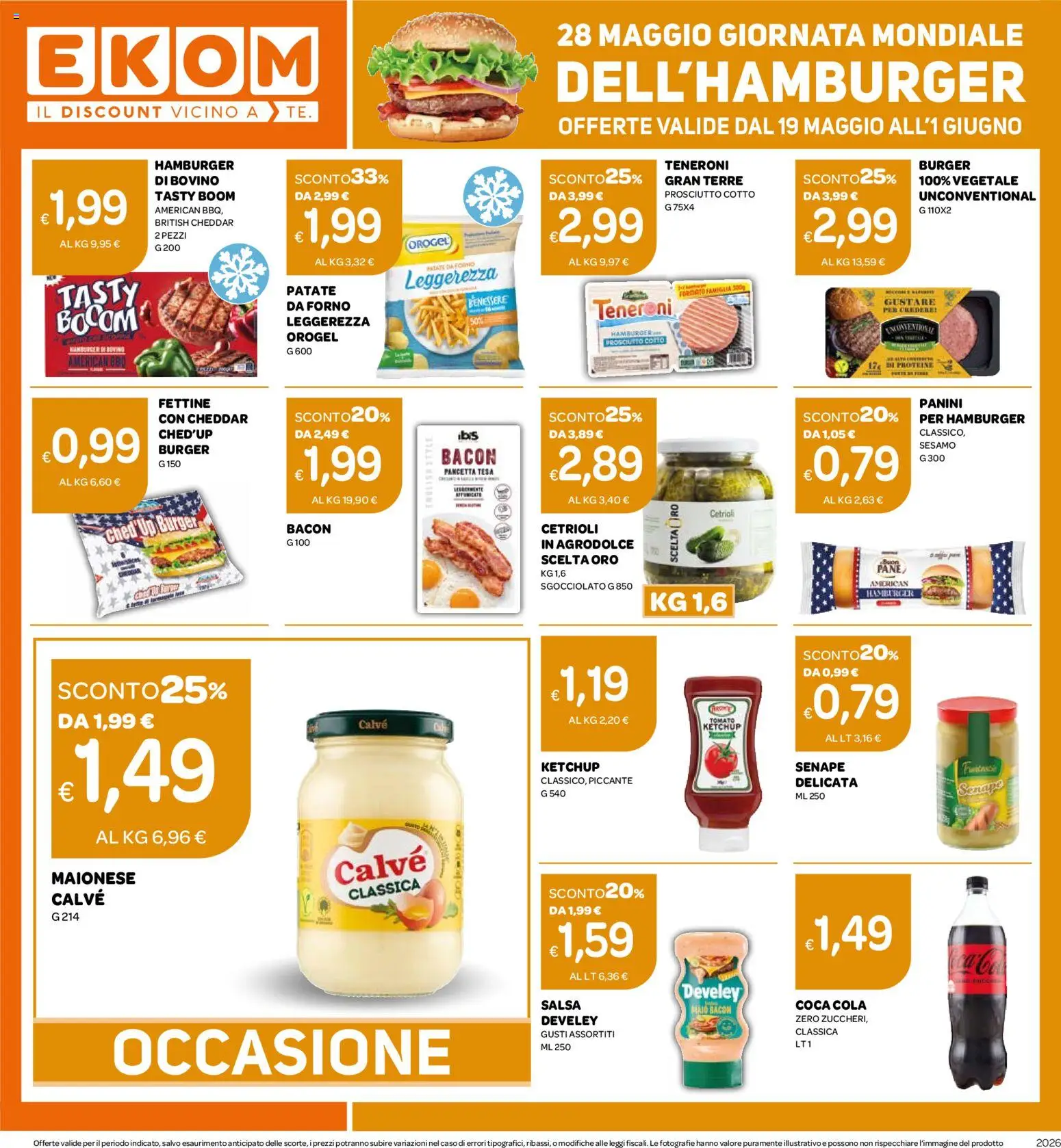 Volantino Ekom del 19.05.2026 | Pagina: 16 | Prodotti: Bovino, Pancetta, Prosciutto, Forno