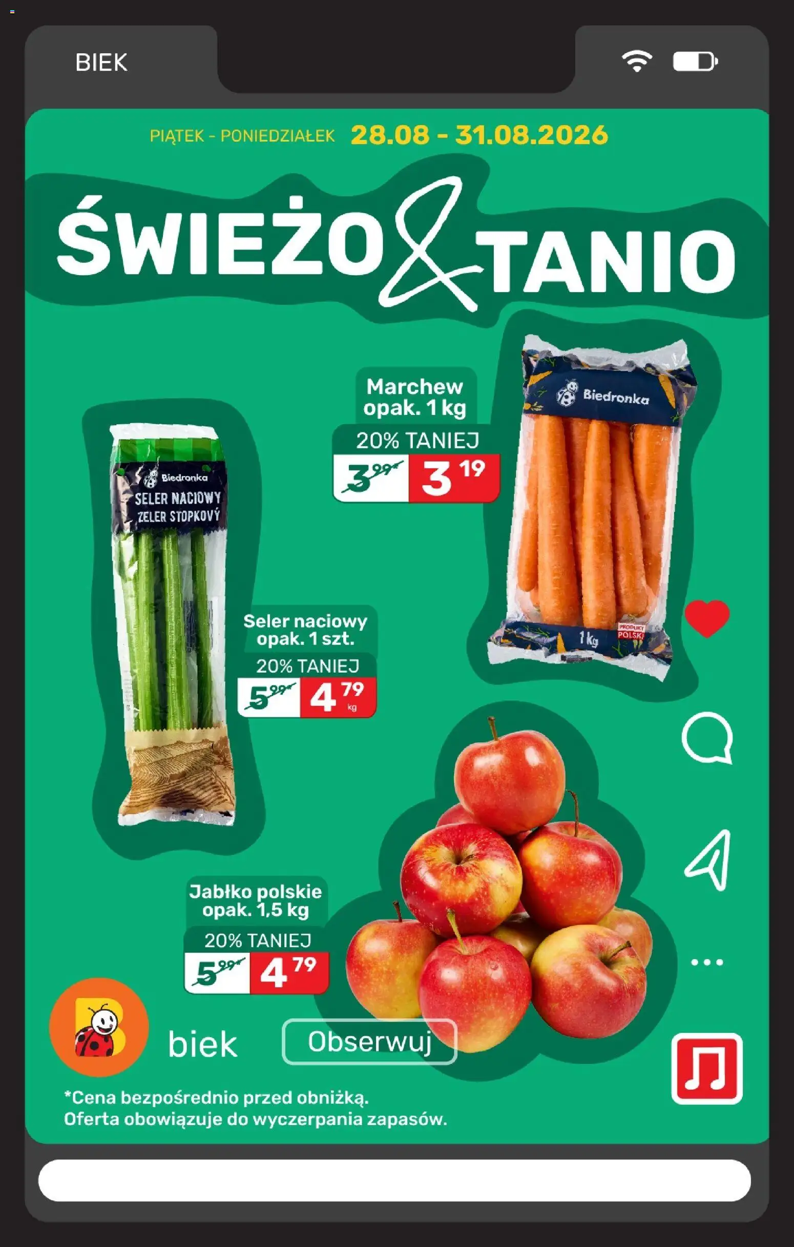 Biedronka Polsko leták - Biek oferta od 28.08.2026 | Strana: 8