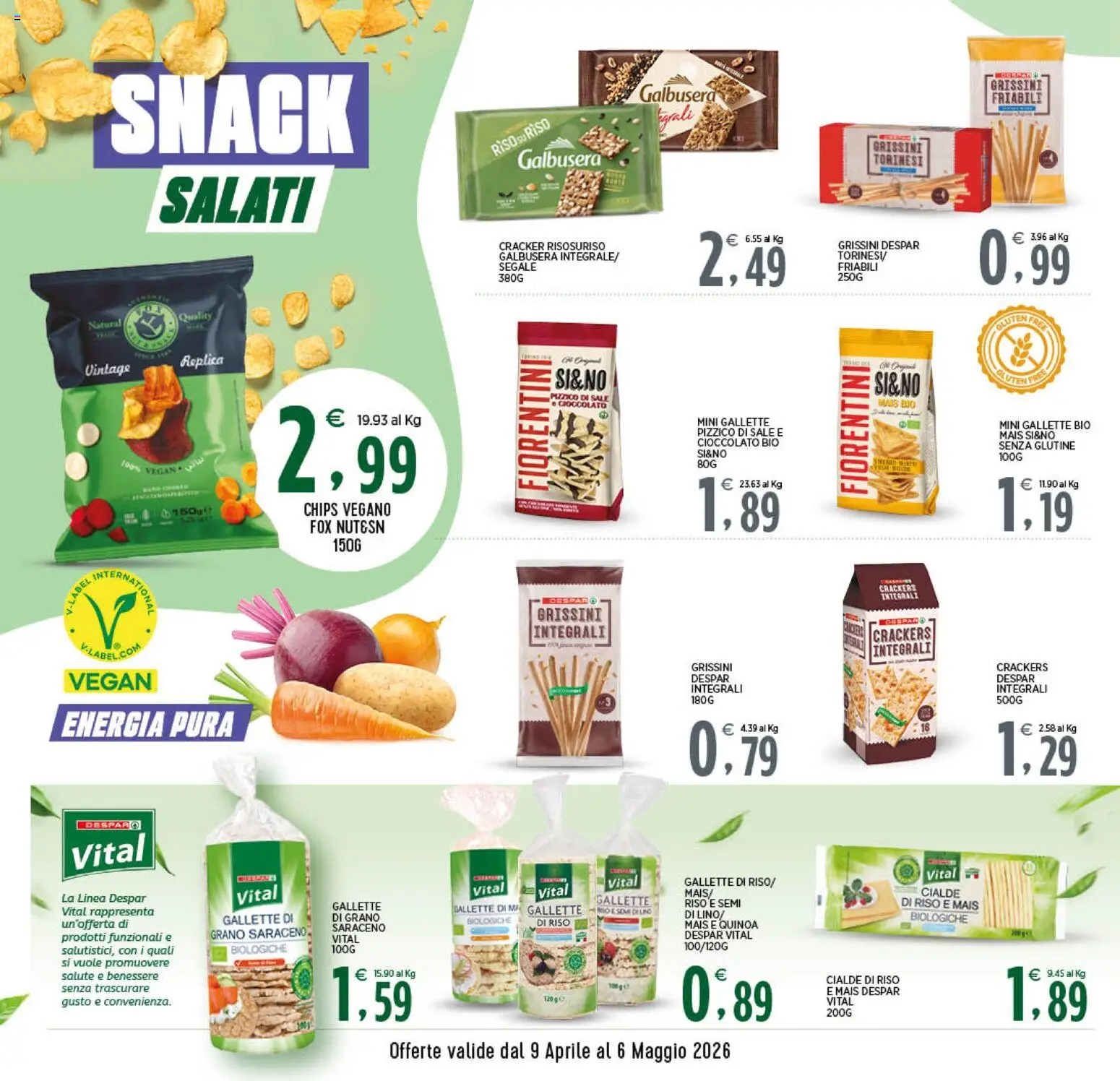 Volantino Interspar del 09.04.2026 | Pagina: 12 | Prodotti: Cioccolato, Riso, Crackers, Mais