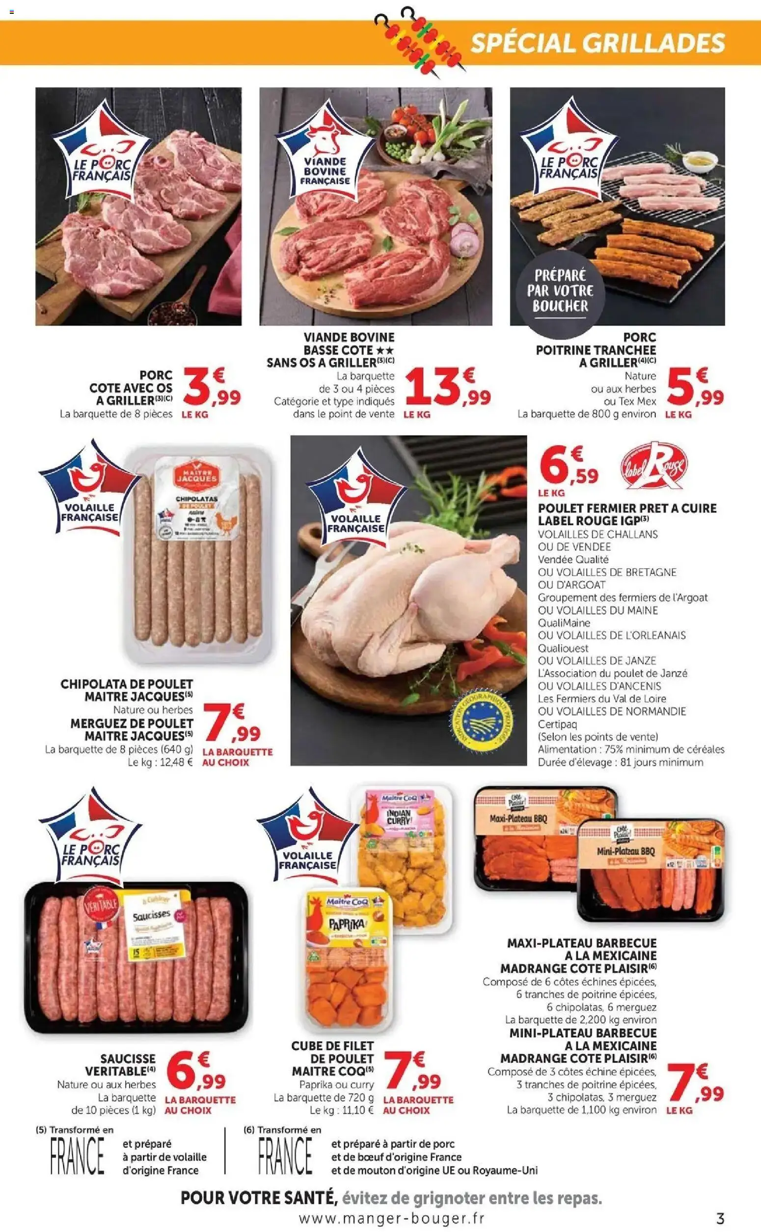 {H1} | Page: 3 | Produits: Barbecue, Merguez, Curry, Saucisse