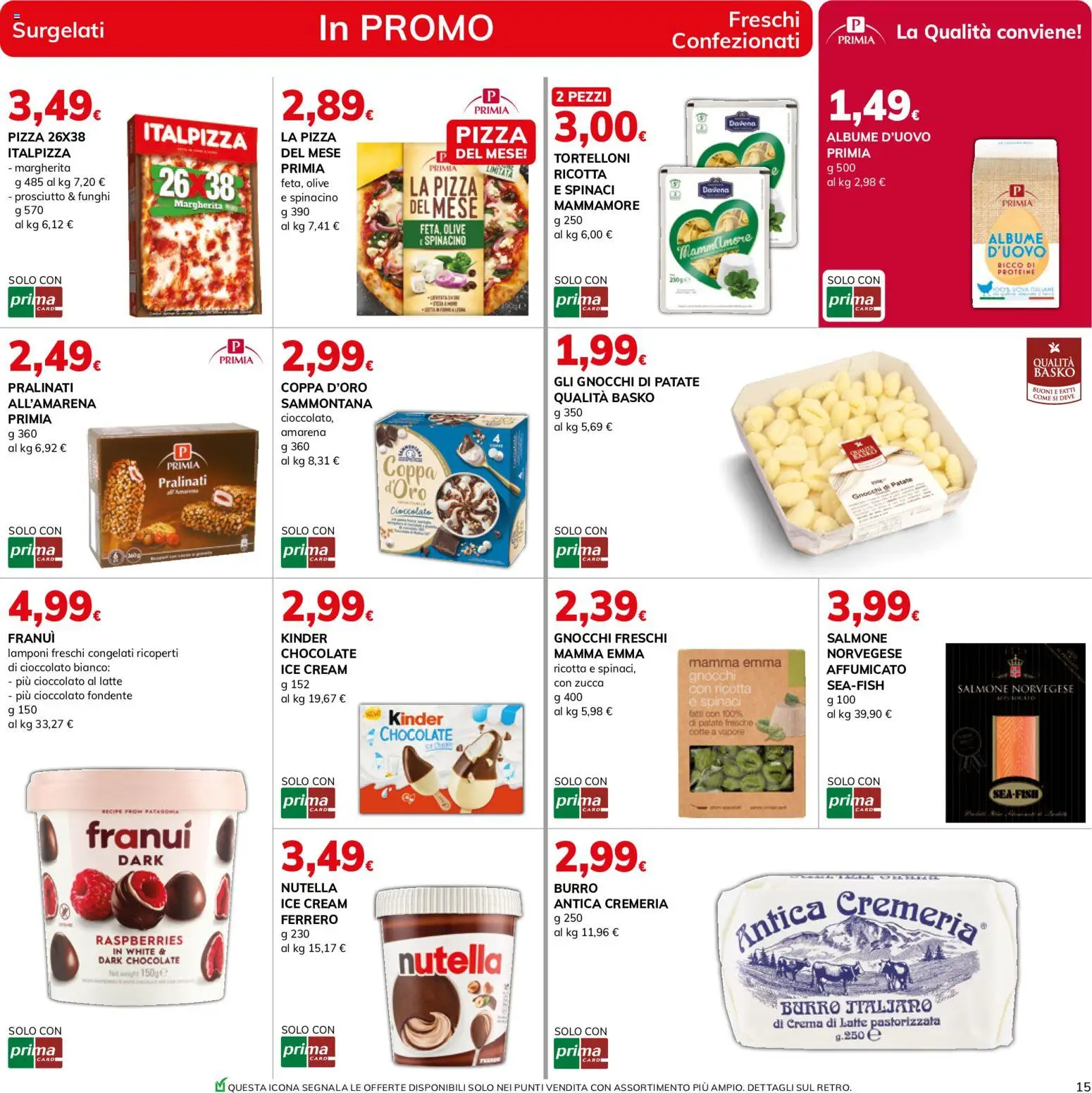 Volantino Basko del 19.05.2026 | Pagina: 15 | Prodotti: Lamponi, Prosciutto, Funghi, Spinaci