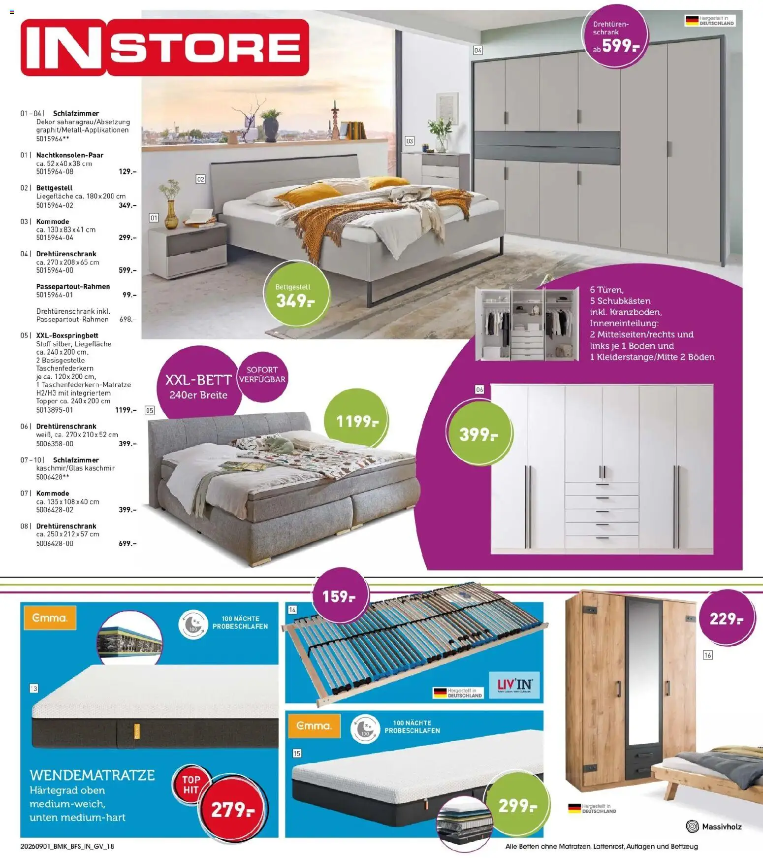 Möbel Martin Aktueller Prospekt (ab 01.09.2026) zum Blättern | Seite: 18 | Produkte: Kommode, Drehtürenschrank, Topper, Schrank