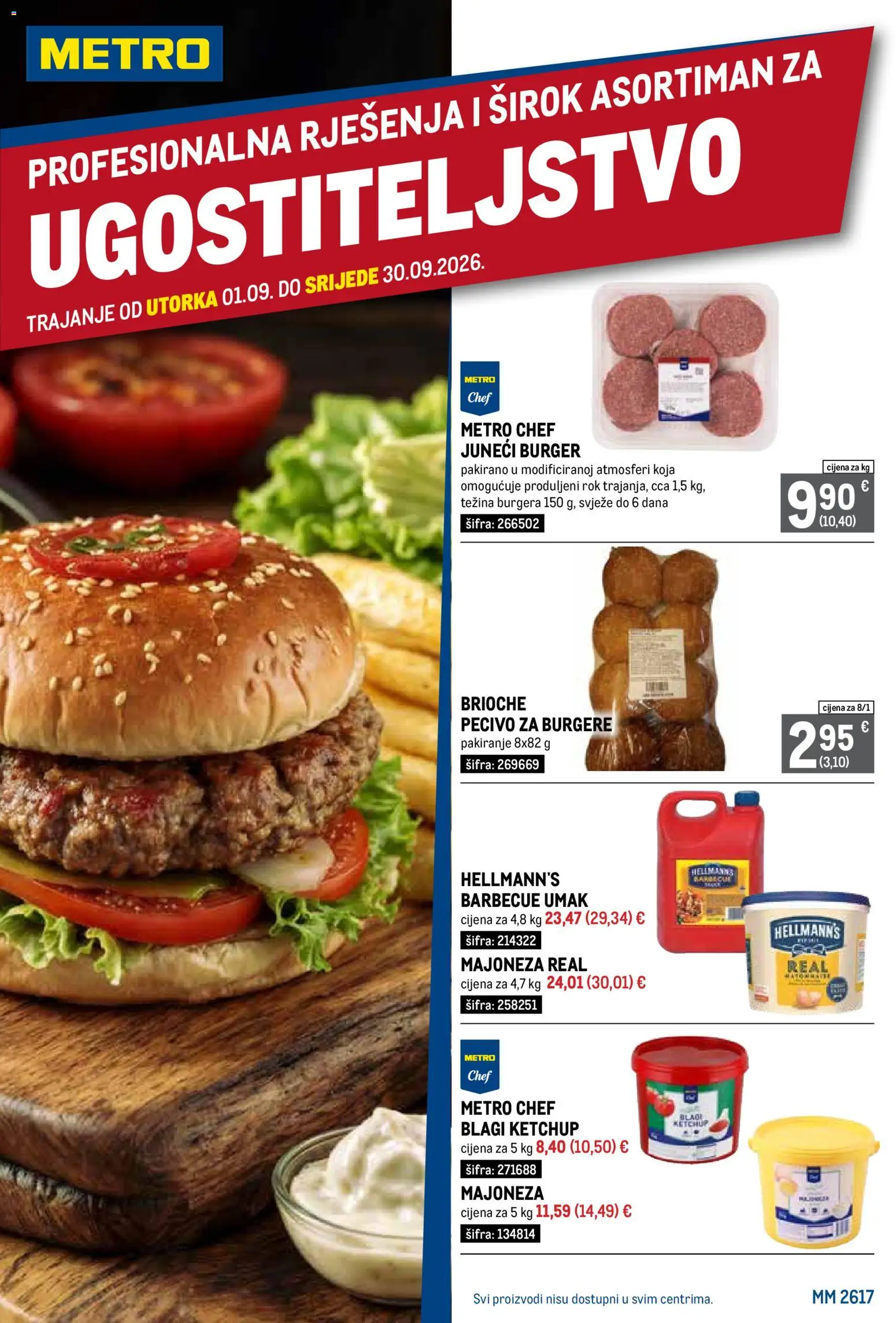 Metro katalog | vrijedi od 01.09.2026 | Stranica: 1 | Proizvodi: Majoneza, Umak, Pecivo