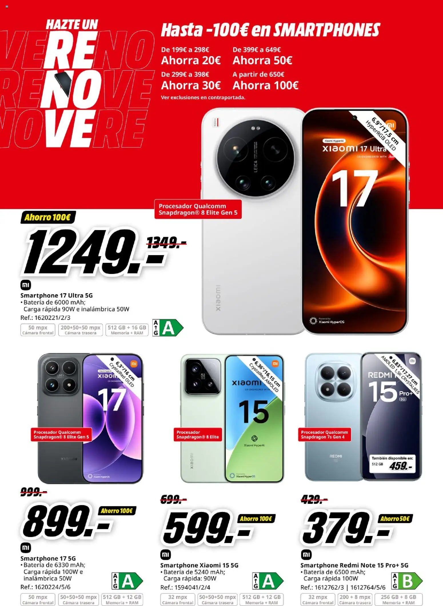 Media Markt folleto │ válido desde el 29.04.2026 | Página: 7 | Productos: Smartphone Xiaomi, Smartphone, Cámara, Batería
