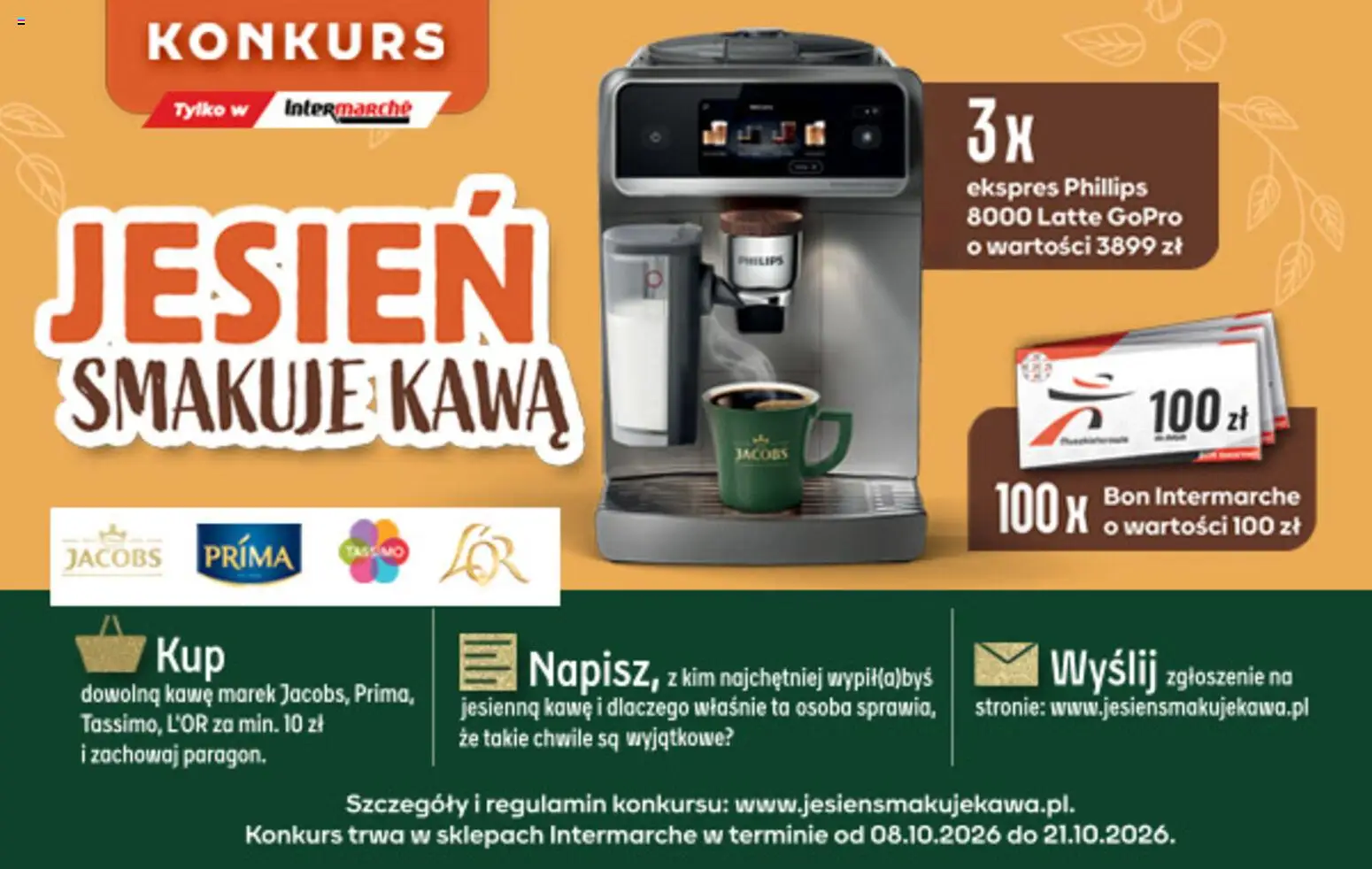 Intermarche konkurs - Jesień smakuje kawą od 08.10.2026 | Strona: 1 | Produkty: Jacobs, Kawa