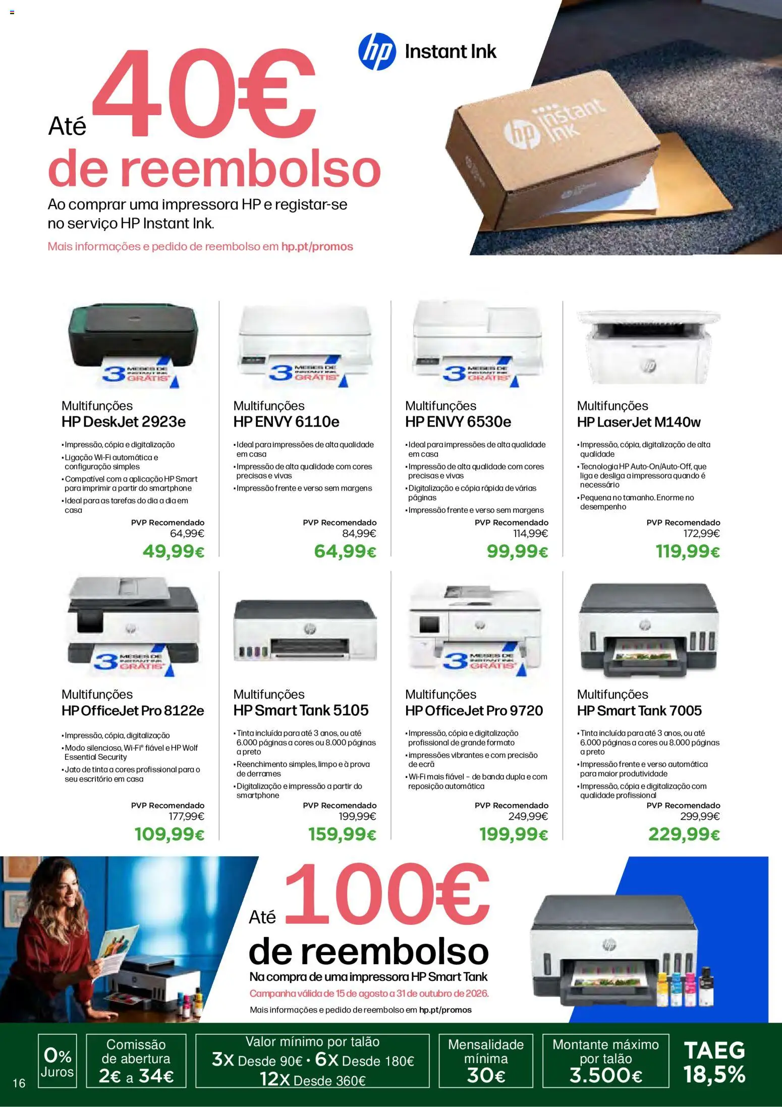El Corte Ingles Regresso as Aulas │ válido de 28/08/2026 | Página: 16 | Produtos: Smartphone, Impressora, Tinta