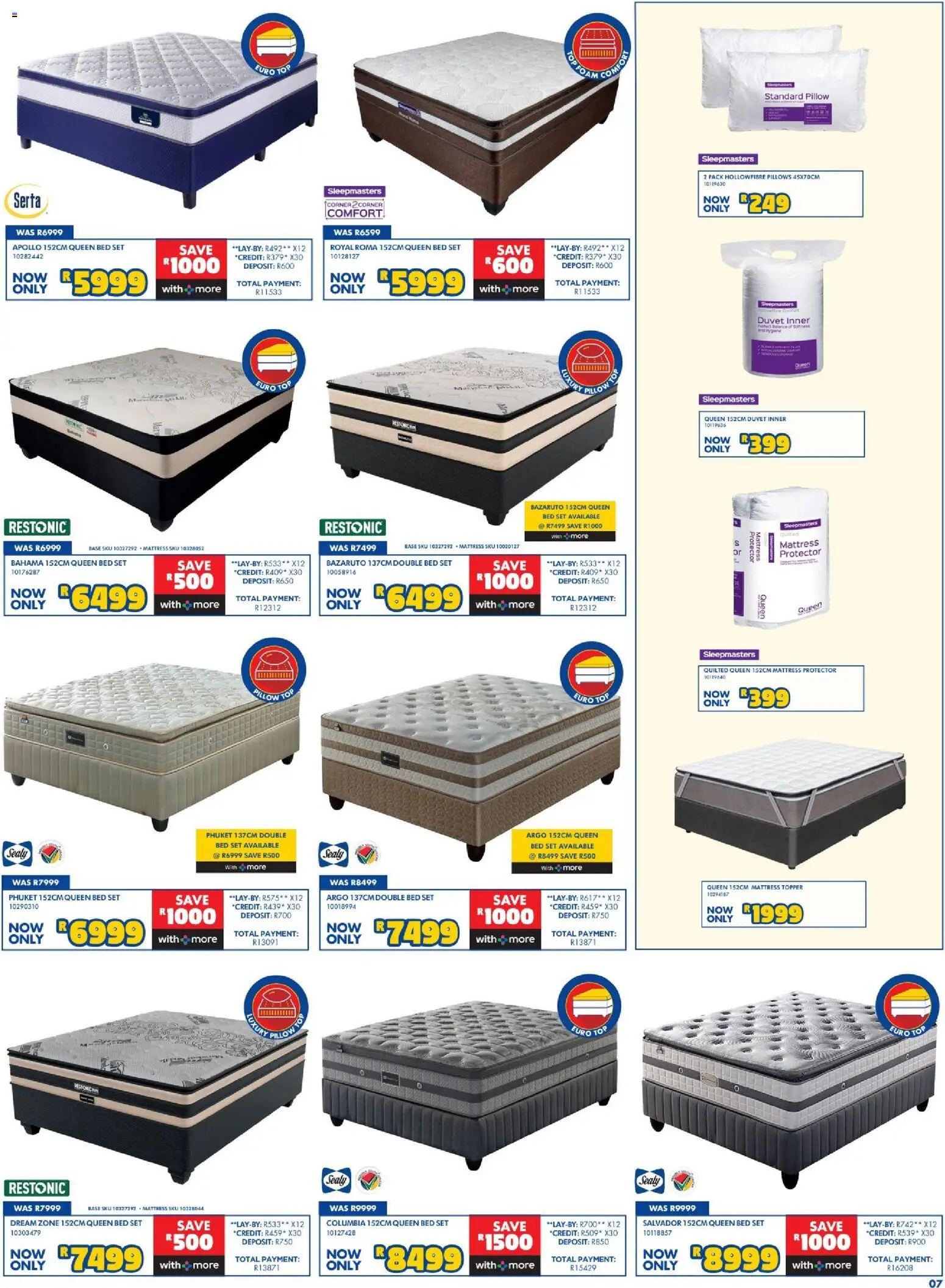 New Russells catalogue – valid from 15/10/2026 | Page: 7 | Products: Duvet, Double bed, Queen bed, Bed