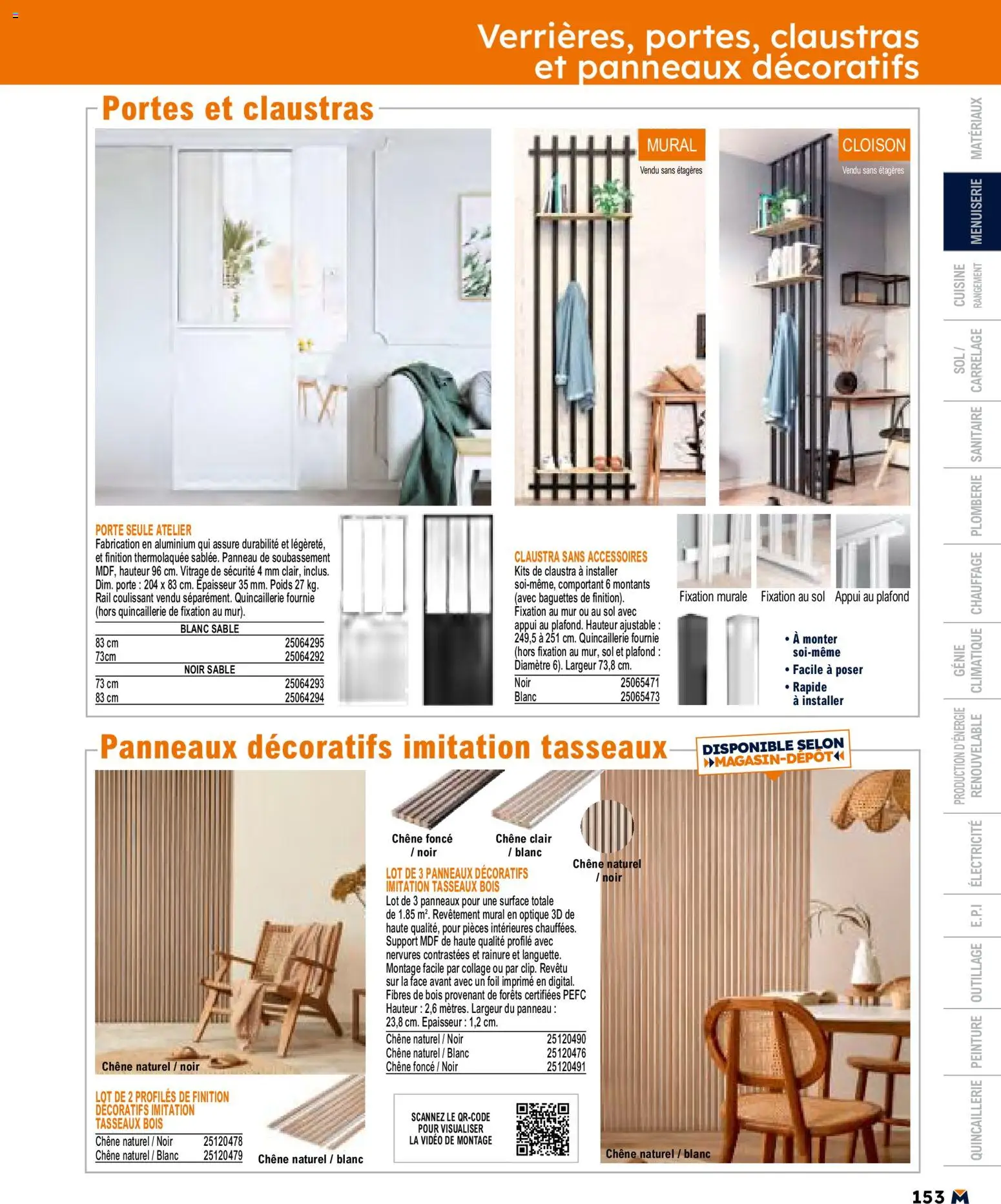{H1} | Page: 153 | Produits: Vidéo, Poids, Revêtement mural, Portes