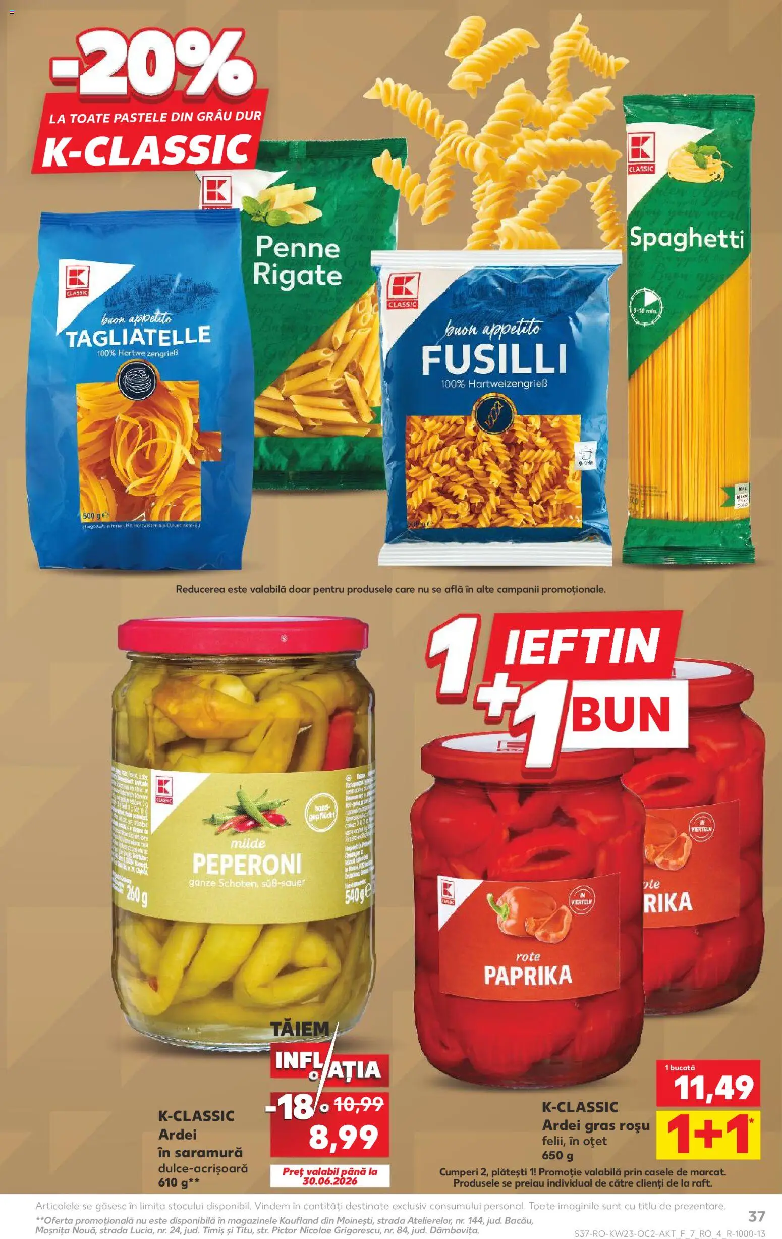 Noul catalog Kaufland – valabil de la 03.06.2026 | Pagină: 37 | Produse: Ardei, Oțet