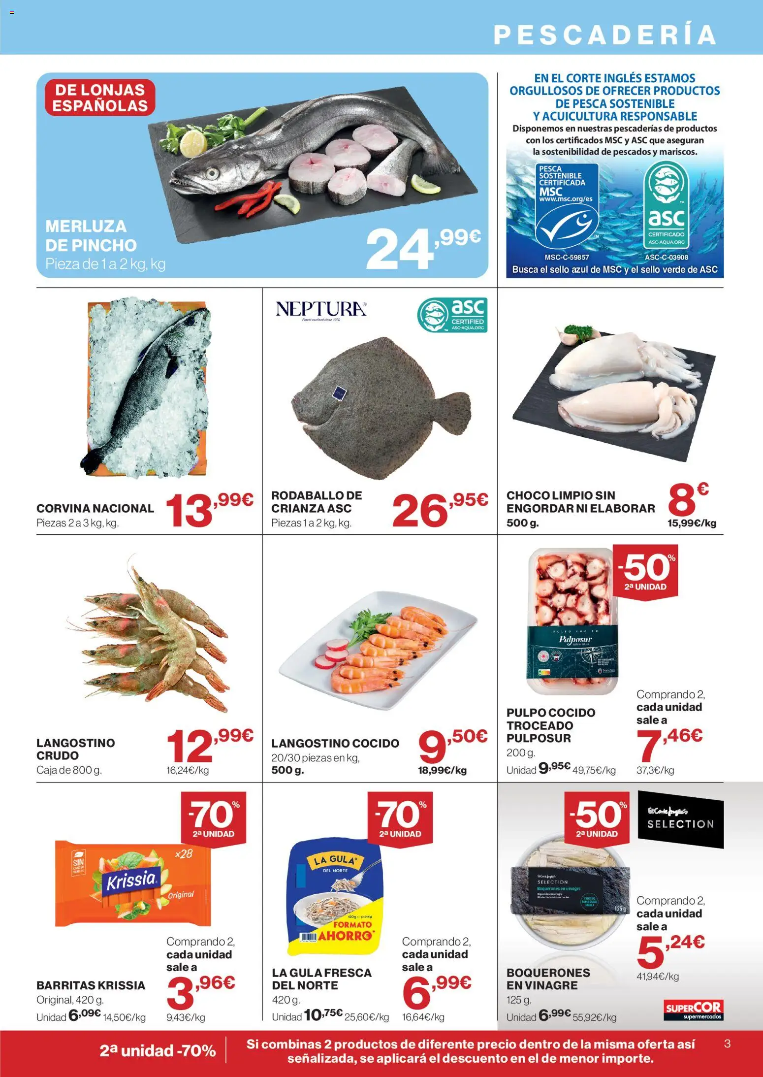 Supercor Canarias │ válido desde el 28/10/2026 | Página: 3 | Productos: Vinagre, Caja, Langostino