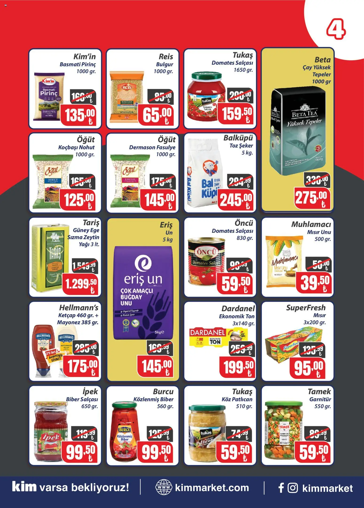 Kim Market Katalog - Marmara Insert - 19 Ekim 2026 tarihinden itibaren geçerlidir | Sayfa: 4 | Ürünler: Fasulye, Ketçap, Mayonez, Patlıcan