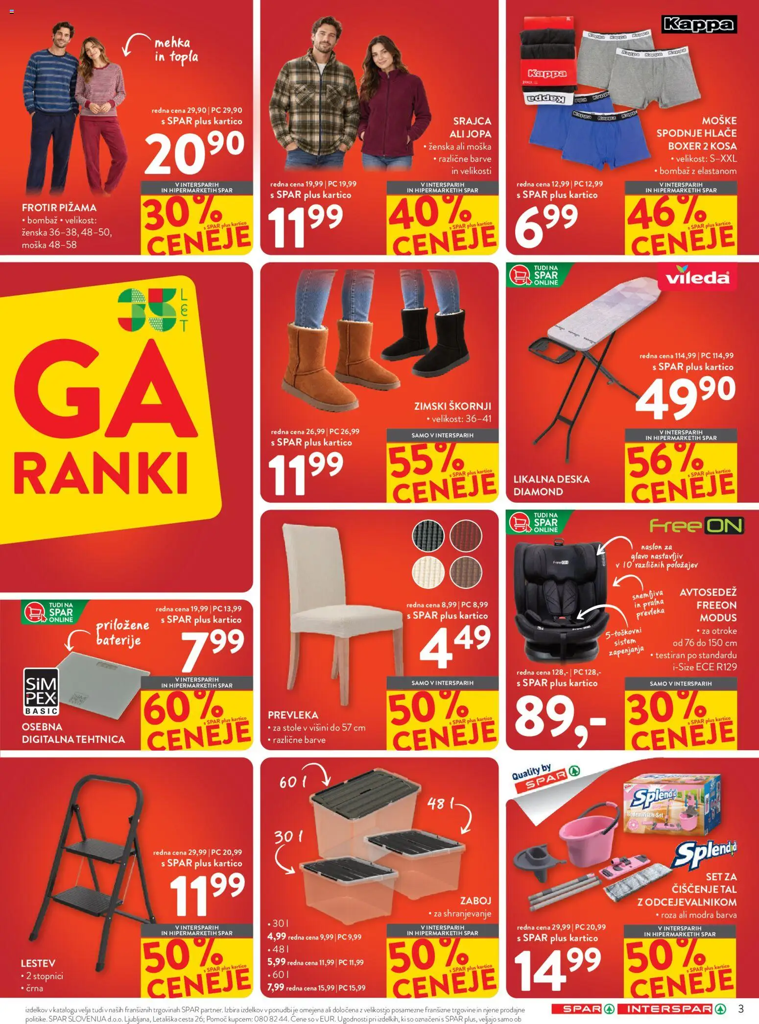 Novi Spar katalog ponudbe – veljaven od 28.10.2026 | Stran: 3 | Izdelki: Likalna deska, Baterije, Barva, Tehtnica