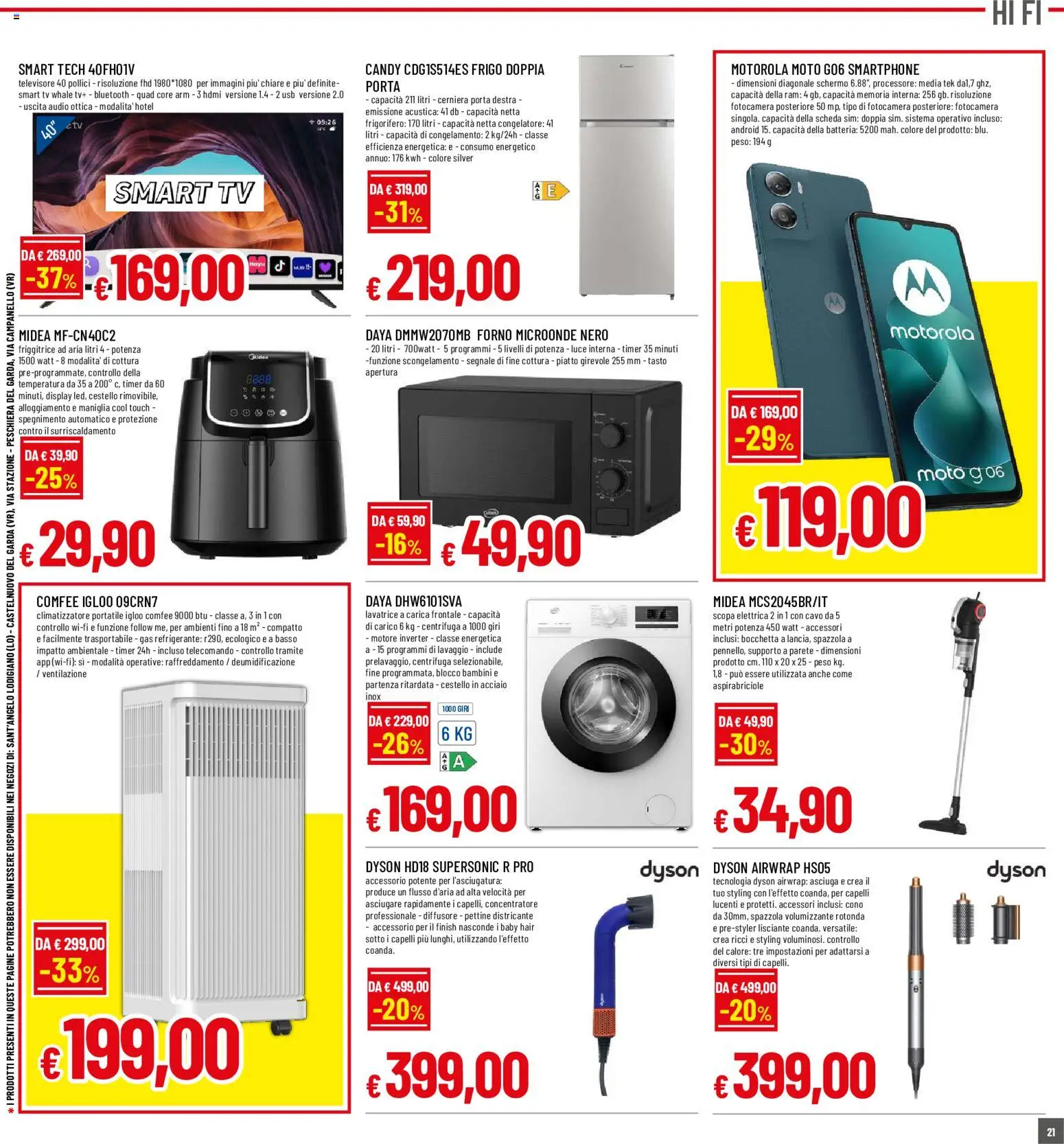 Volantino Galassia del 16/07/2026 | Pagina: 21 | Prodotti: Smartphone, Frigorifero, Forno, Dyson