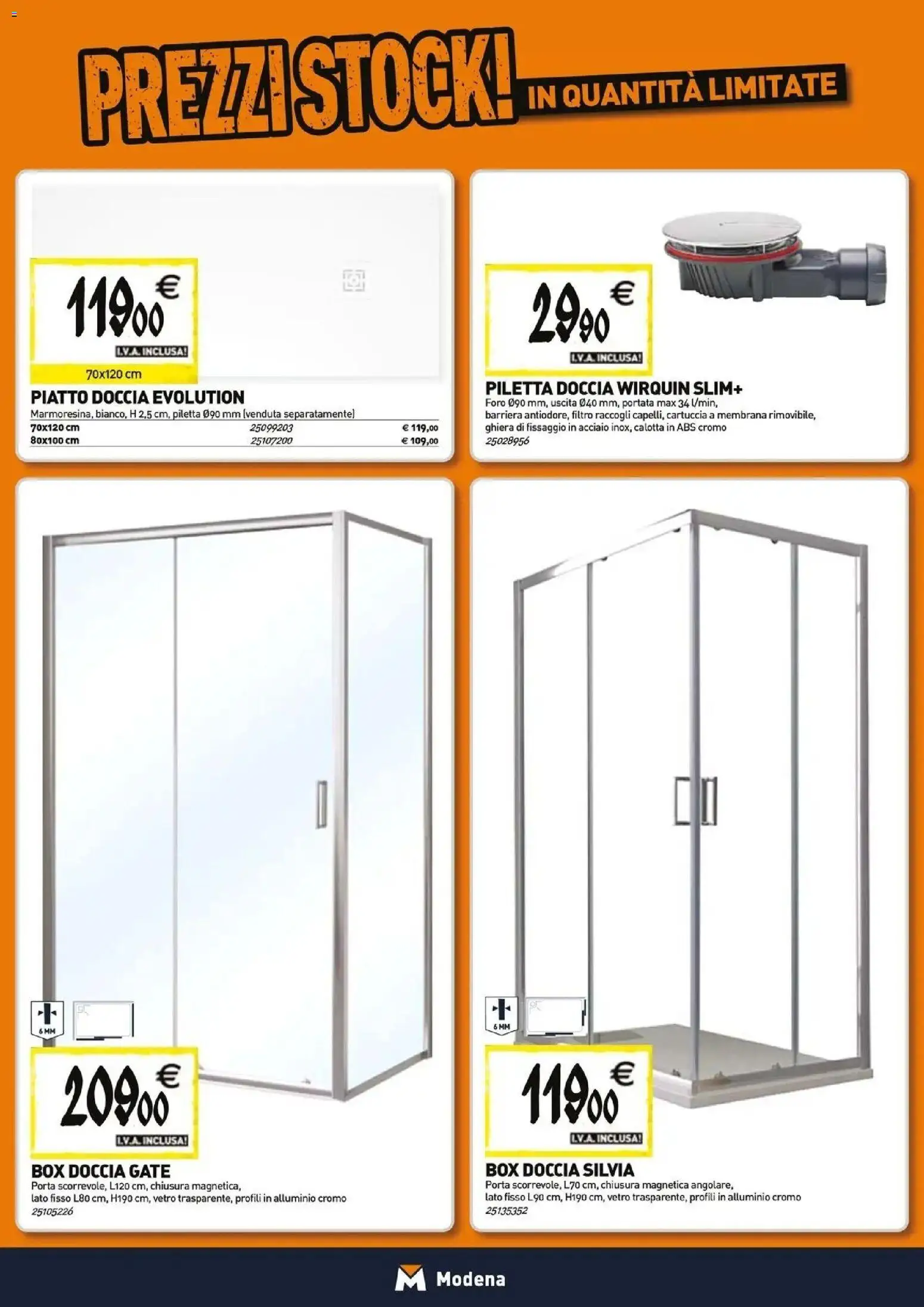 Nuovo TECNOMAT catalogo Modena dal 29/10/2026 > offerte anteprima 🛍️ | Pagina: 2 | Prodotti: Porta, Box doccia, Alluminio, Doccia