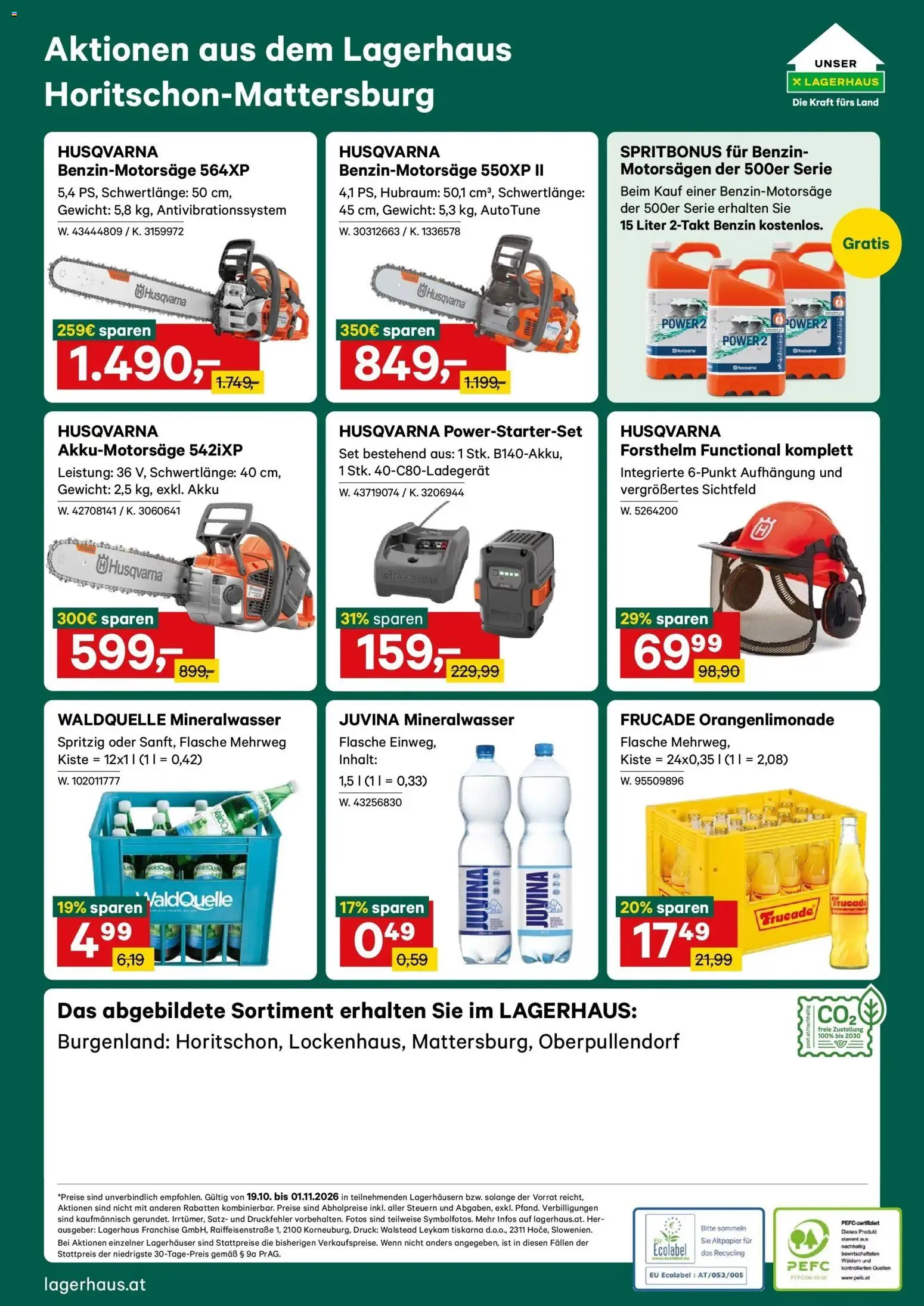 Lagerhaus - Wochen Angebote gültig ab 19.10.2026 | Seite: 6 | Produkte: Gewicht, Mineralwasser