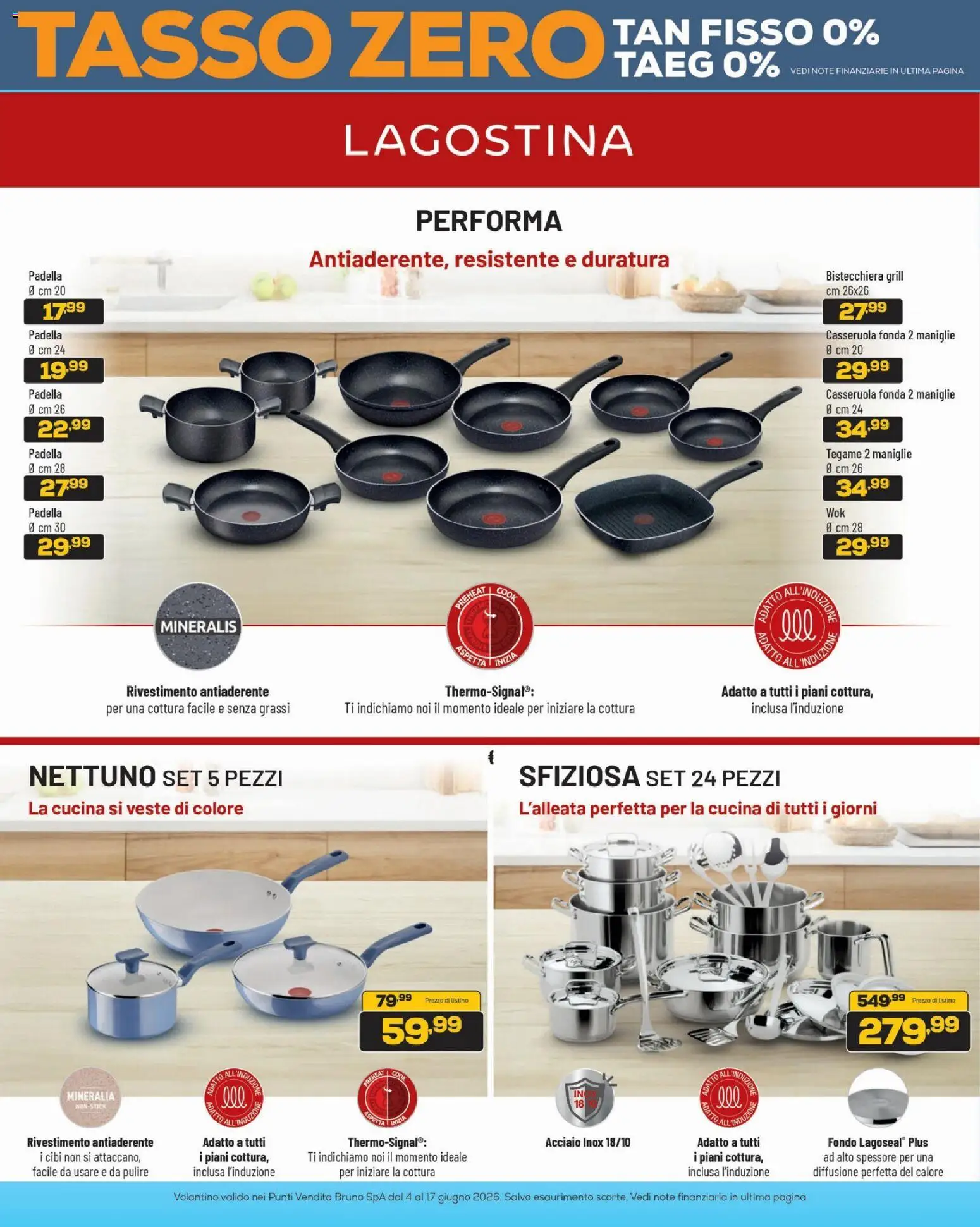 Volantino BRUNO del 04.06.2026 | Pagina: 39 | Prodotti: Bistecchiera, Padella, Casseruola