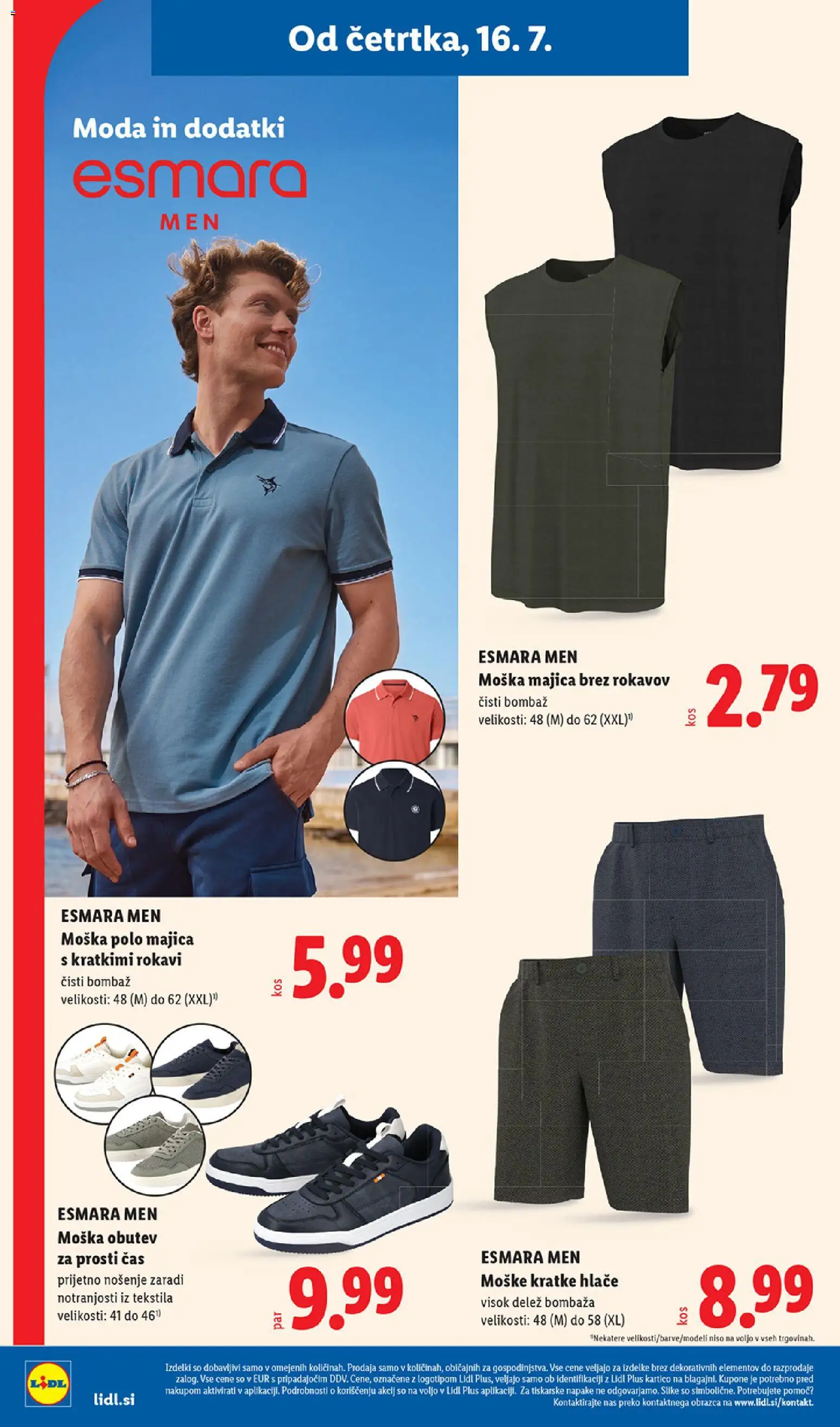 Novi Lidl katalog ponudbe – veljaven od 16.07.2026 | Stran: 34 | Izdelki: Majica, Majica brez rokavov, Hlace, Kratke hlace
