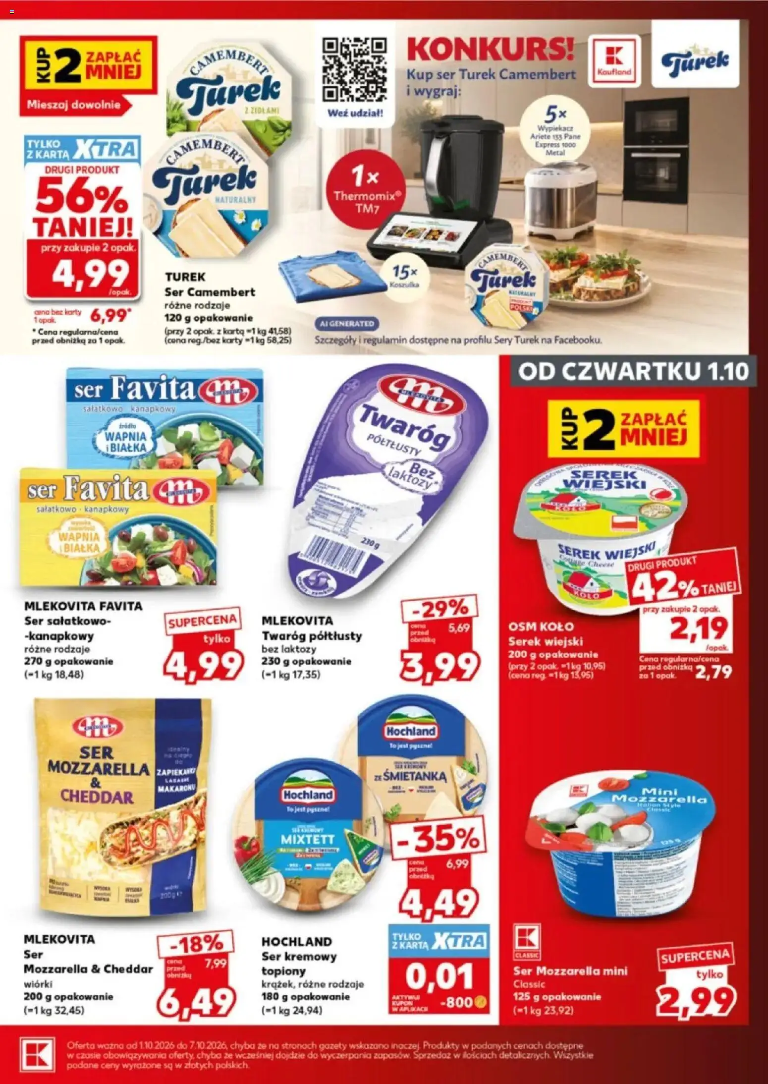 Kaufland gazetka - Mocny start od 05.10.2026 - od jutra PDF | Strona: 21 | Produkty: Twaróg półtłusty, Ser favita, Zapiekanka, Gazety