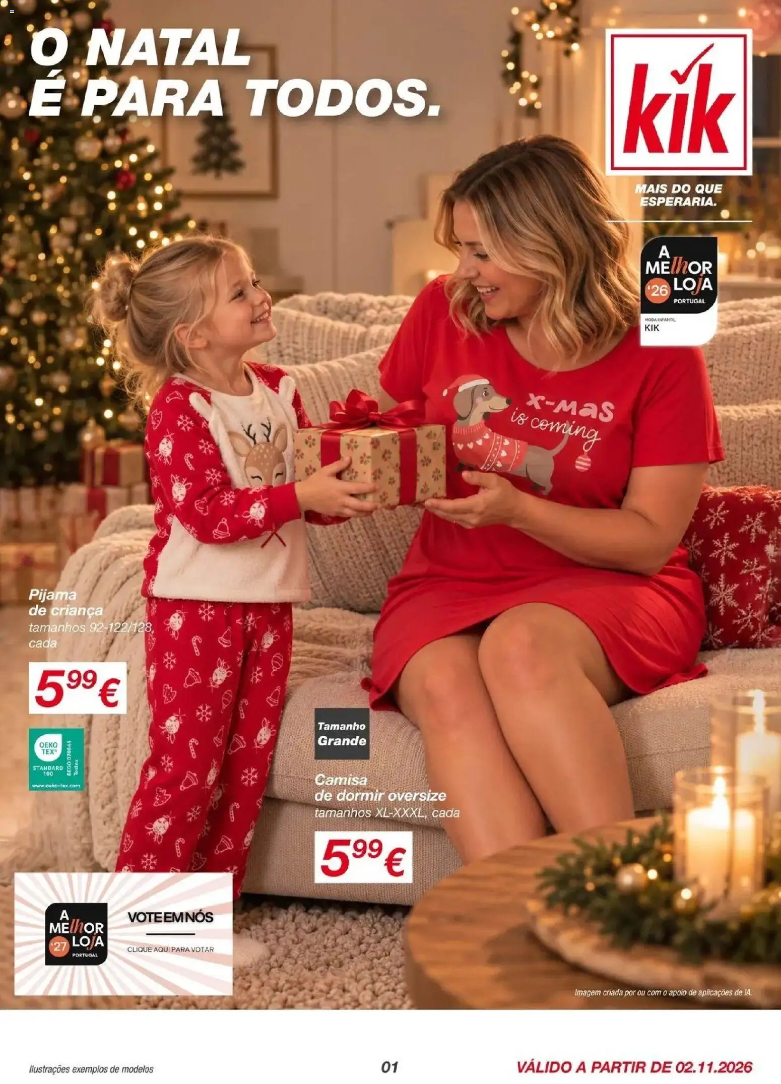 Kik folheto » de 02/11/2026 - 07/11/2026 | Página: 1 | Produtos: Pijama, Camisa