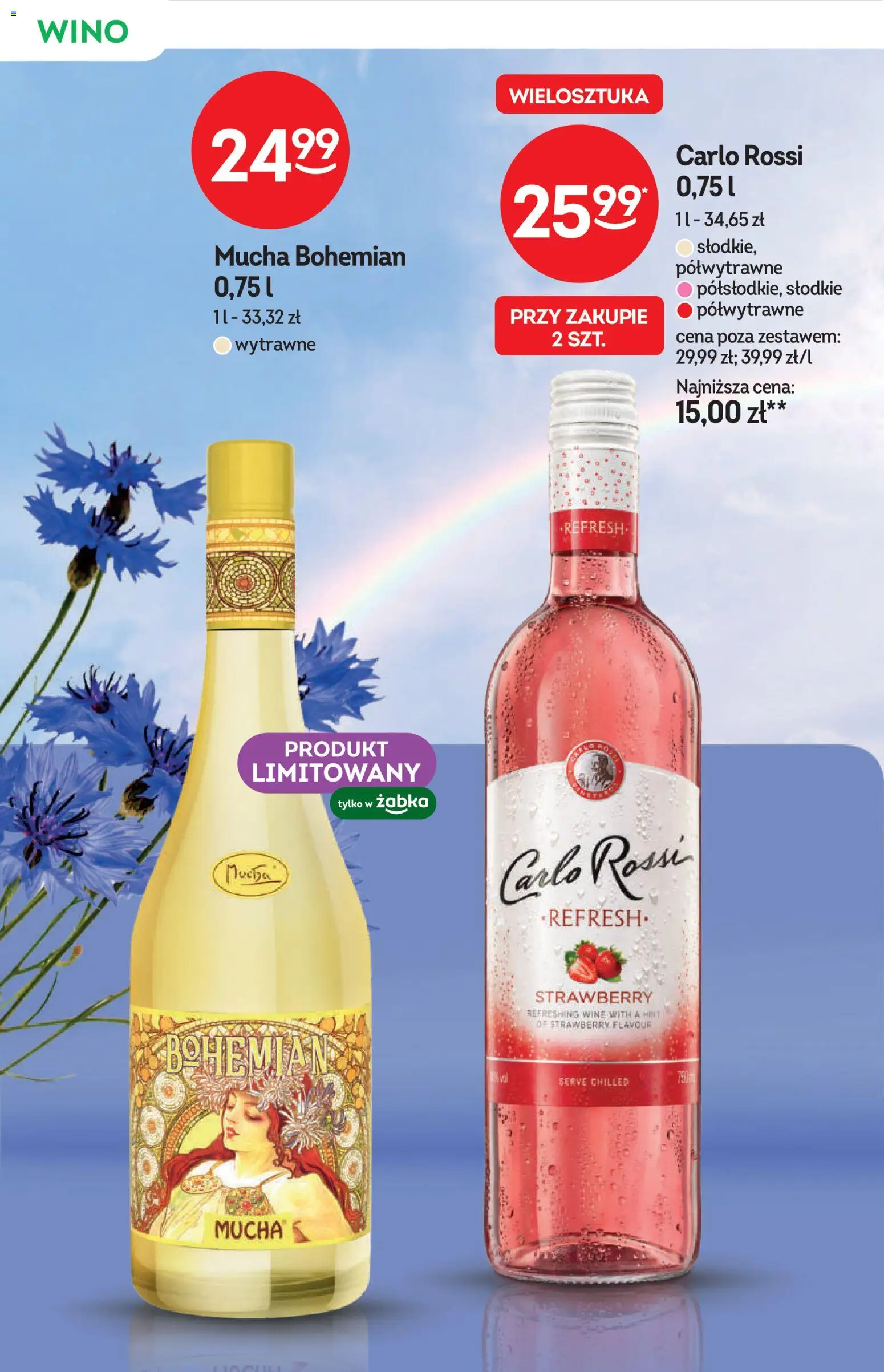 Żabka gazetka - Katalog win od 08.07.2026 | Strona: 18 | Produkty: Wino, Carlo Rossi