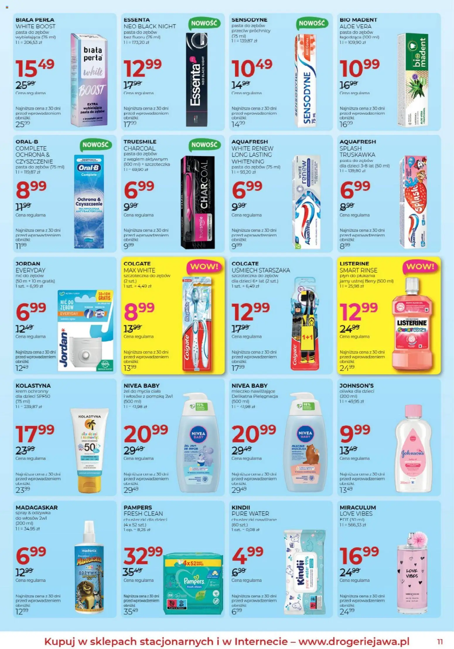 Jawa gazetka od 04.07.2026 | Strona: 11 | Produkty: Pampers, Odżywka, Krem, Szczoteczka do zębów