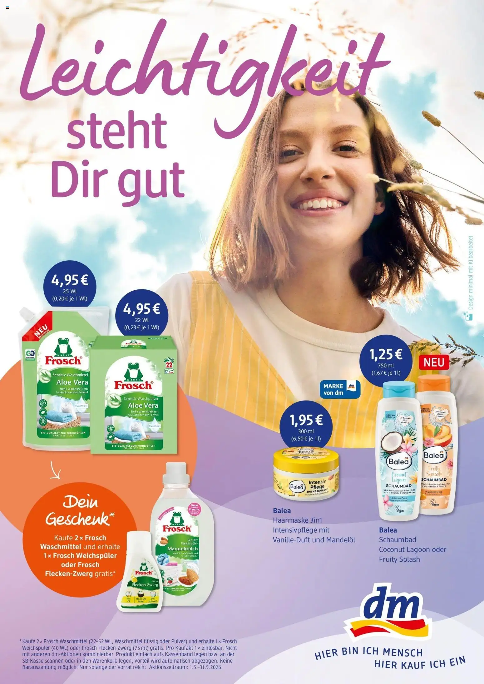 dm drogerie prospekt Bad Birnbach – gültig ab 05.05.2026 | Seite: 1 | Produkte: Duft, Weichspüler, Waschmittel, Pfirsich