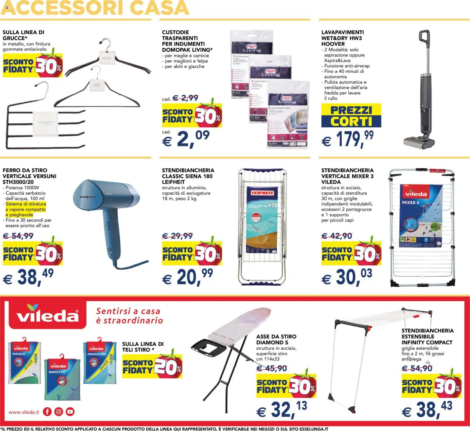 Volantino Esselunga S del 12.03.2026 | Pagina: 11 | Prodotti: Rullo, Abiti, Stendibiancheria, Ferro da stiro