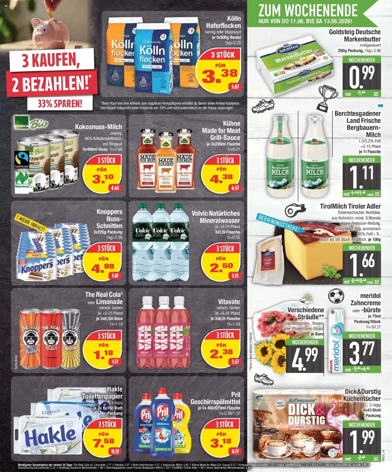 E center Prospekt Neuburg An Der Donau – gültig ab 08.06.2026 | Seite: 19 | Produkte: Kolln haferflocken, Kolln, Pril, Toilettenpapier