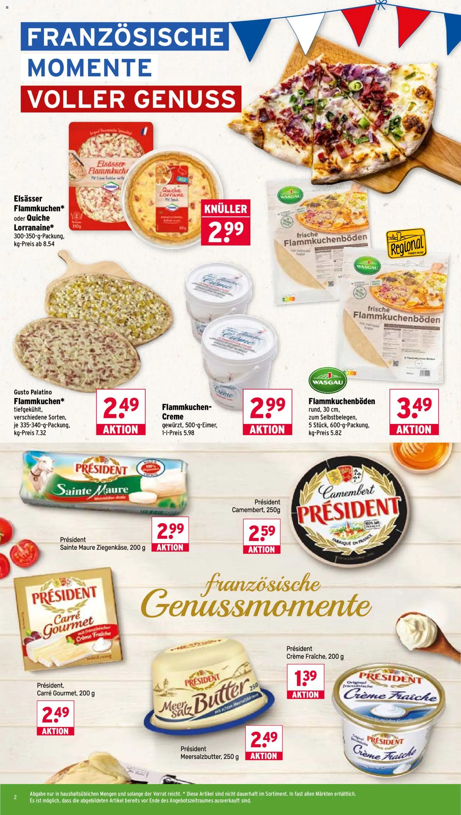 Wasgau Prospekt – gültig ab 31.08.2026 | Seite: 2 | Produkte: Butter, Creme, Camembert